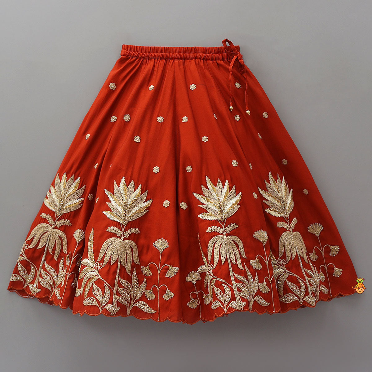 Pre Order: Exquisite Pleated Top With Lehenga And Dupatta
