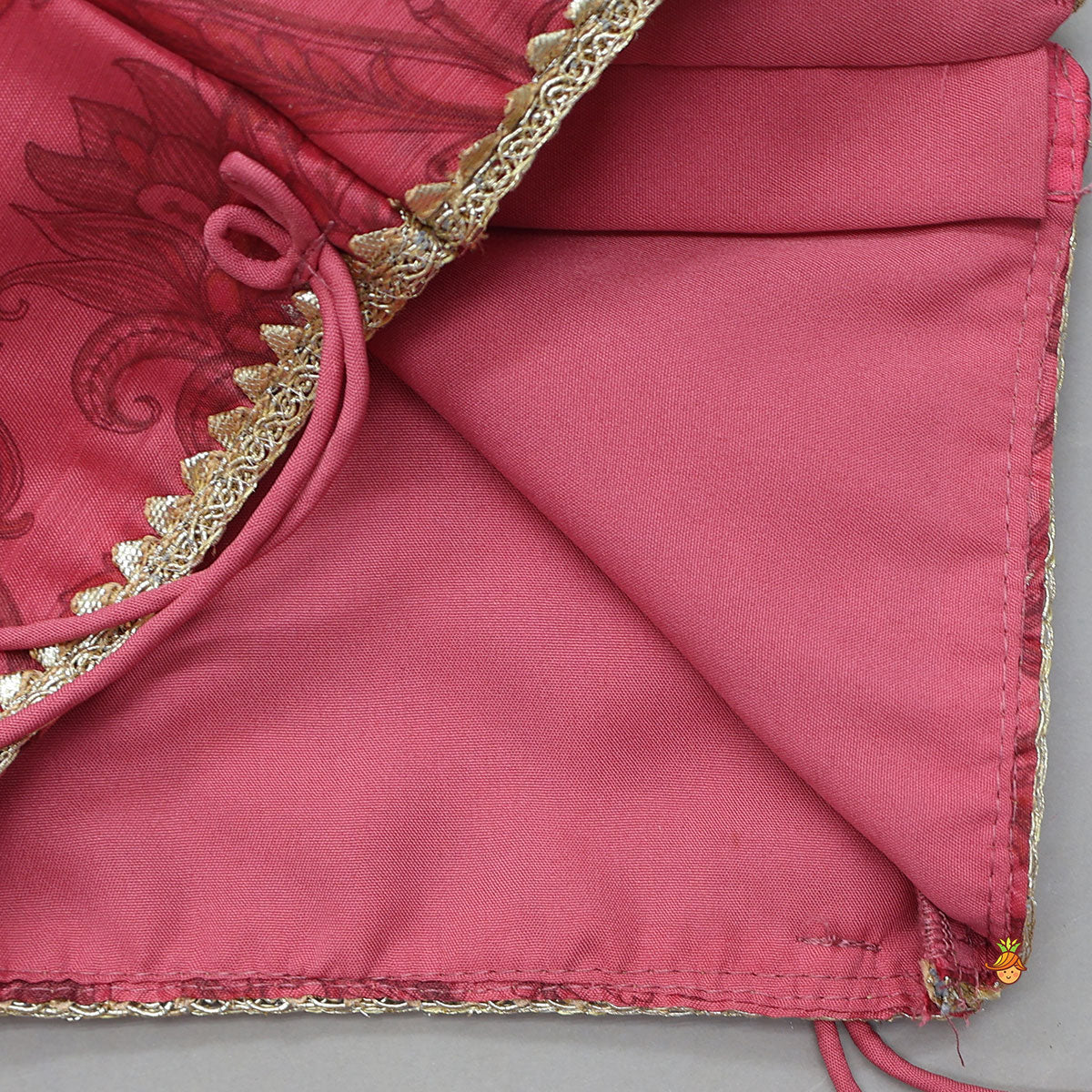 Side String Detailed Top And Lehenga With Matching Dupatta