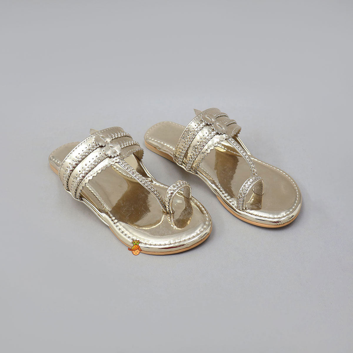 Shiny Braided Kolhapuri Flats