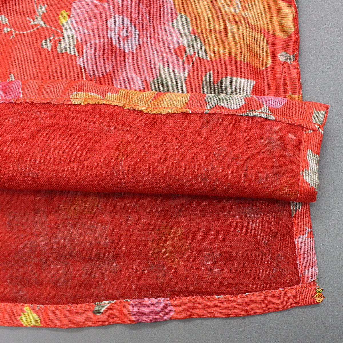 Floral Printed Silk Kurta And Pyjama