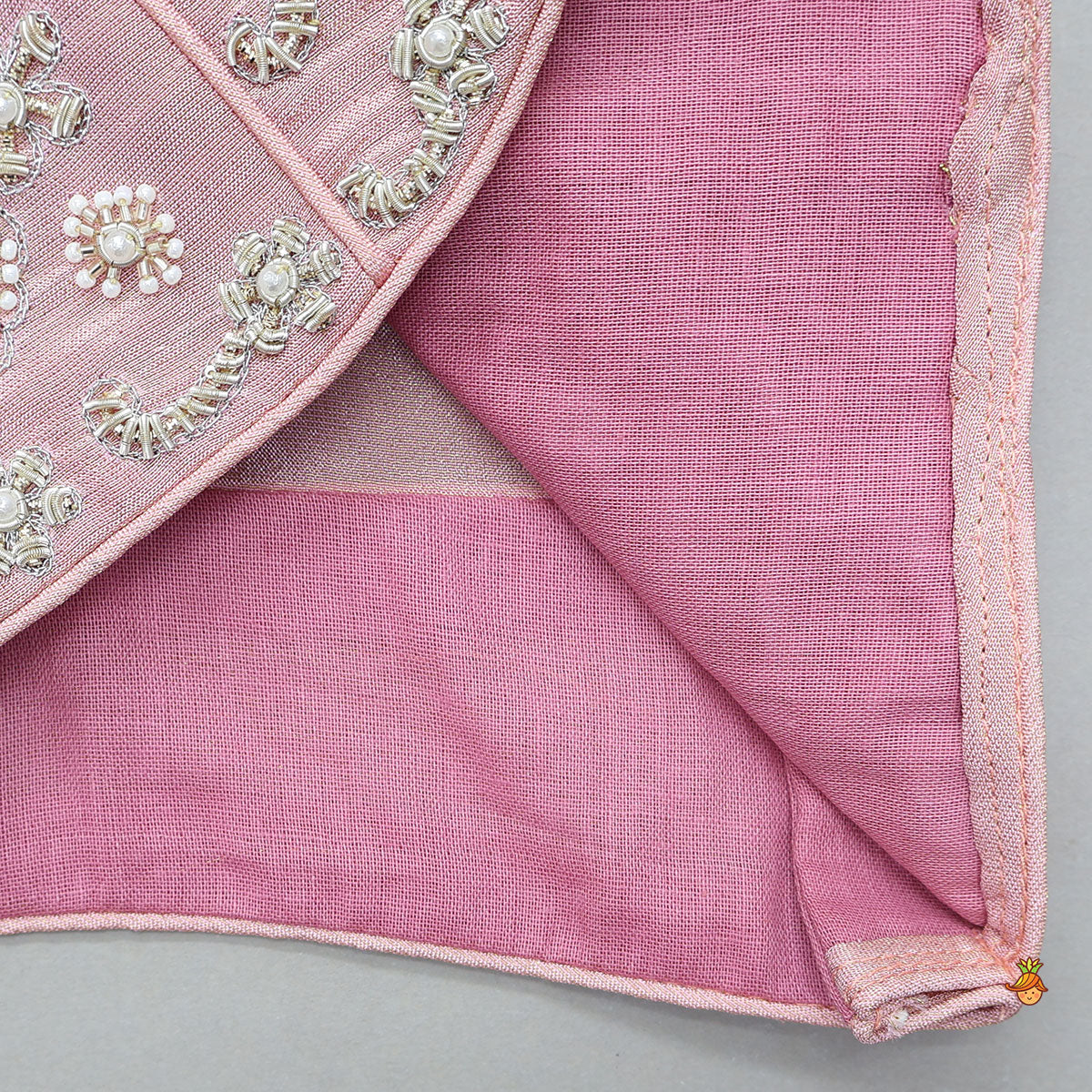 Intricately Embroidered Crop Top And Shimmery Lehenga With Dupatta