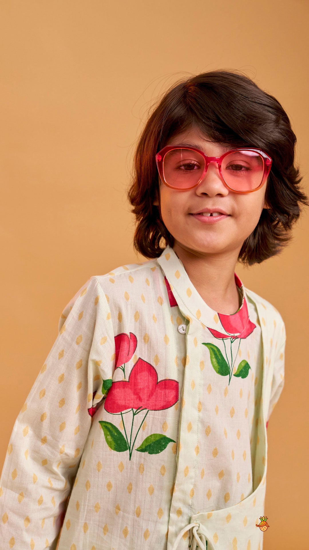 Pre Order: Asymmetric Wrap Style Kurta With Pyjama