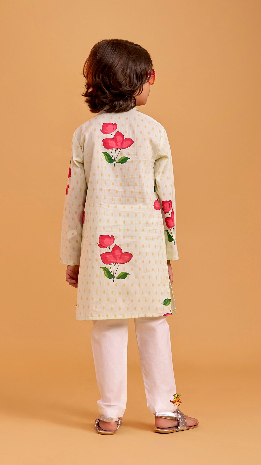 Pre Order: Asymmetric Wrap Style Kurta With Pyjama