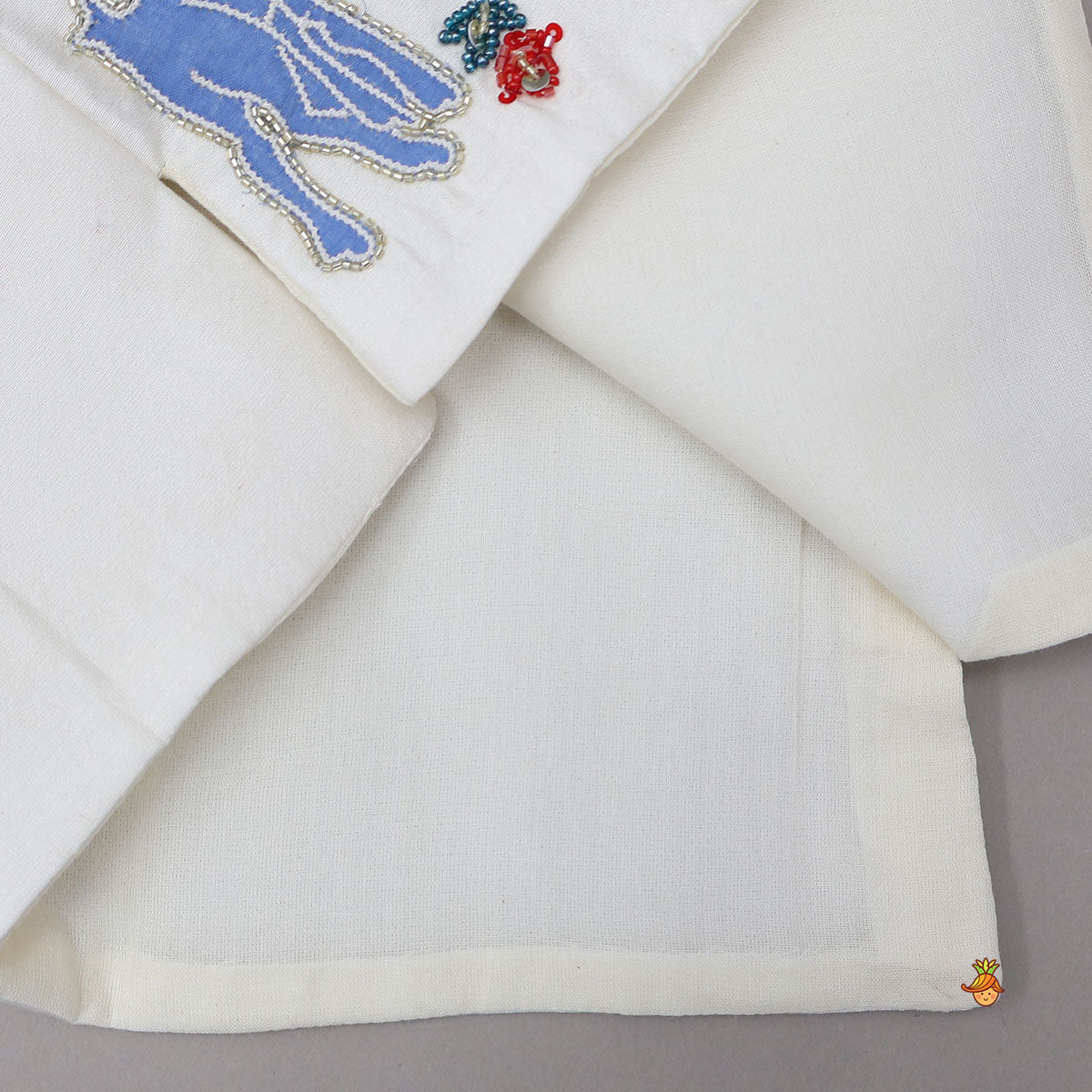Pre Order: Ethnic Kurta With Patch Work Jacket And Pyjama