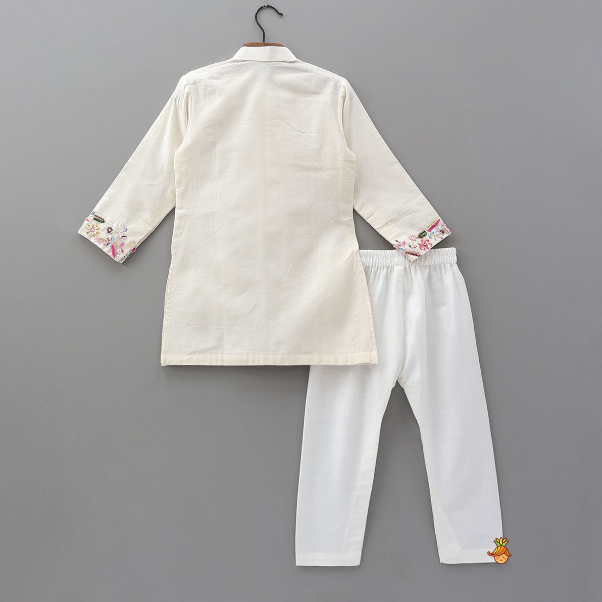 Pre Order: Floral Multicolour Bead And Sequin Embroidered Kurta With Pyjama