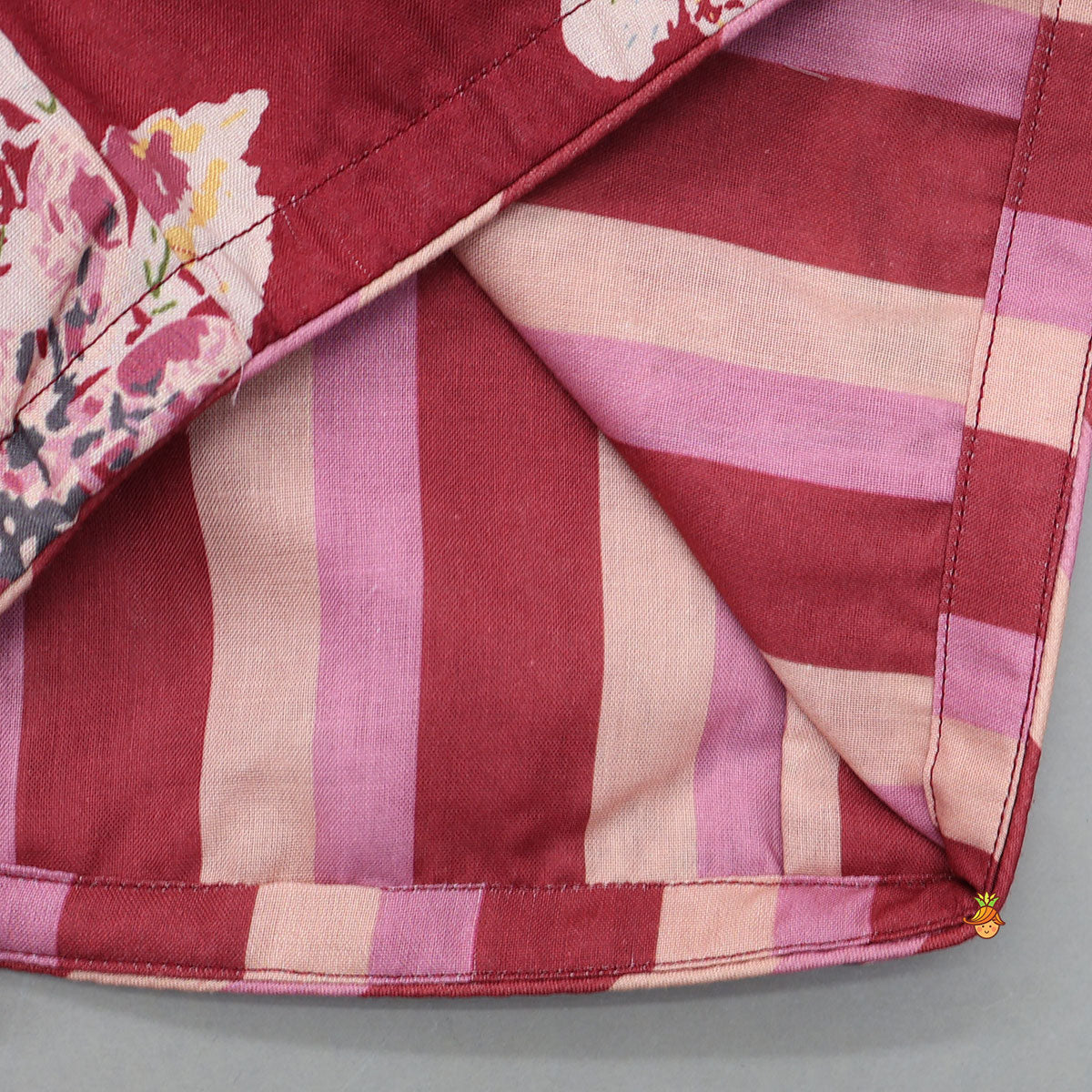 Pre Order: Floral Printed Crop Top And Lehenga With Dupatta