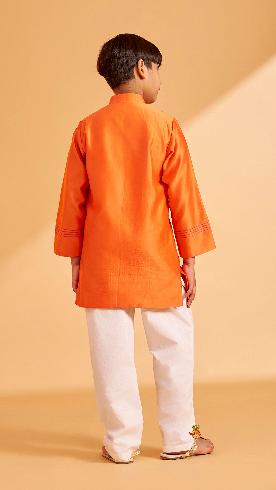Pre Order: Layered Asymmetric Wrap Kurta With Pyjama