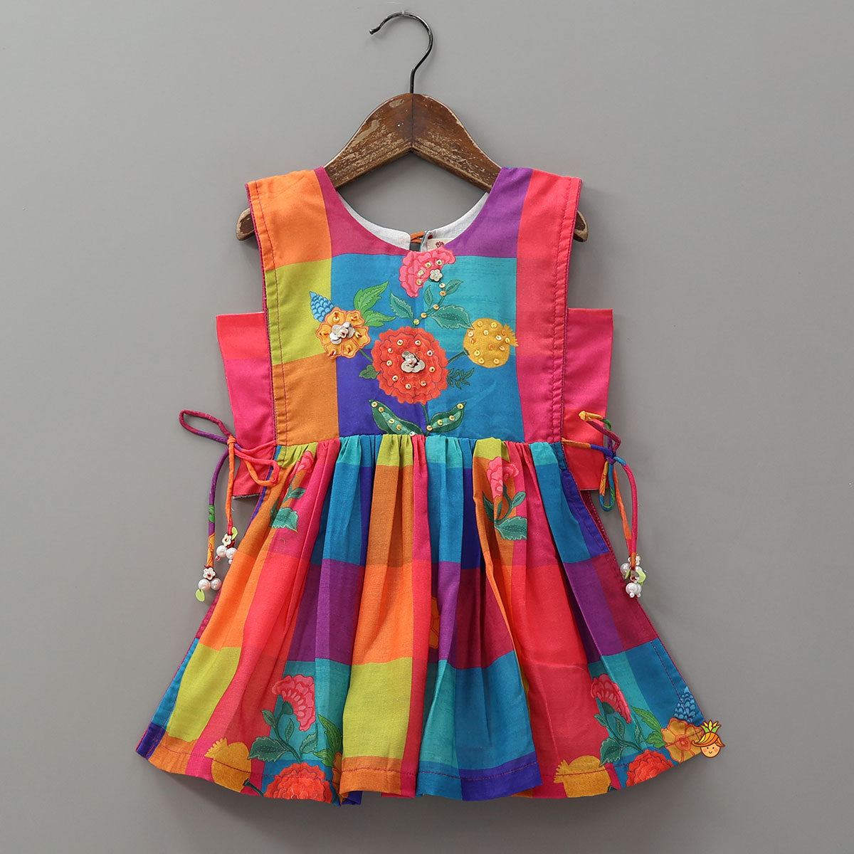Floral Printed Peplum Kurti With Dhoti