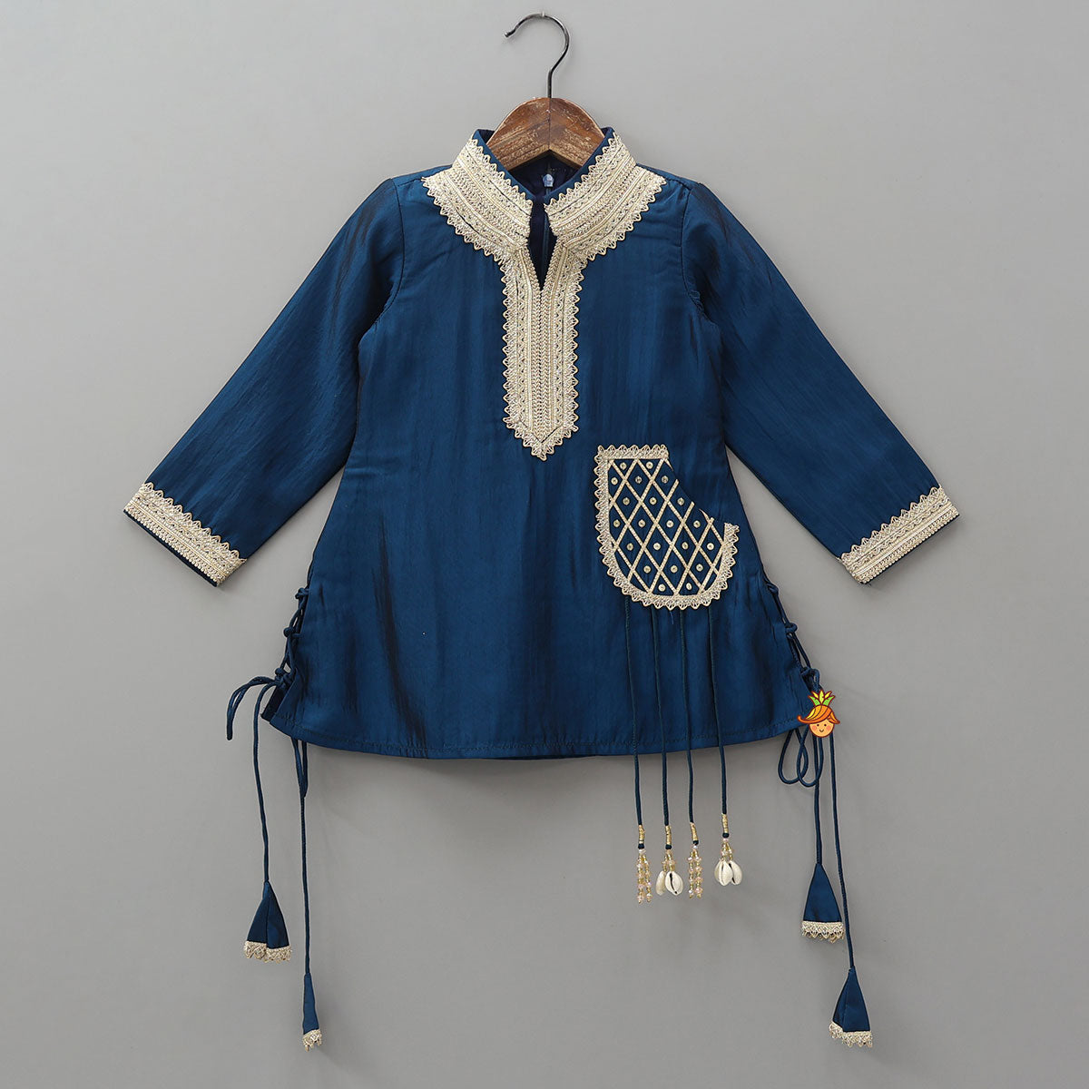 Pre Order: Royal Kurta With Farshi Salwar And Dupatta