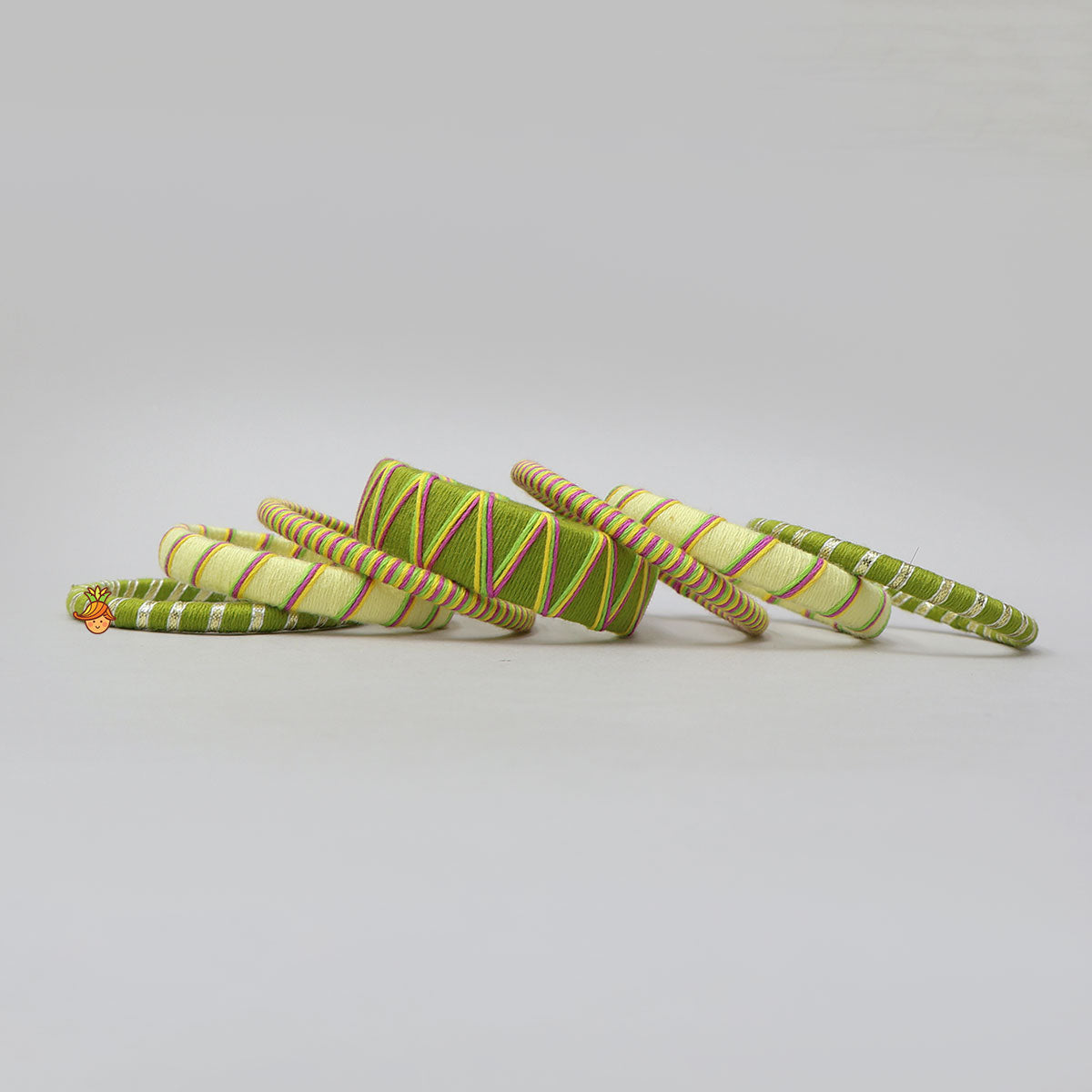 Thread Wrapped Bangles - Set Of 7