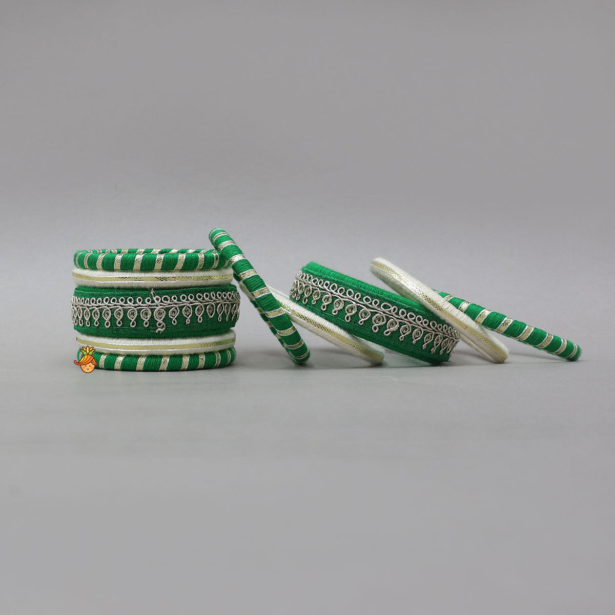 Thread-Wrapped Lace Work Bangles