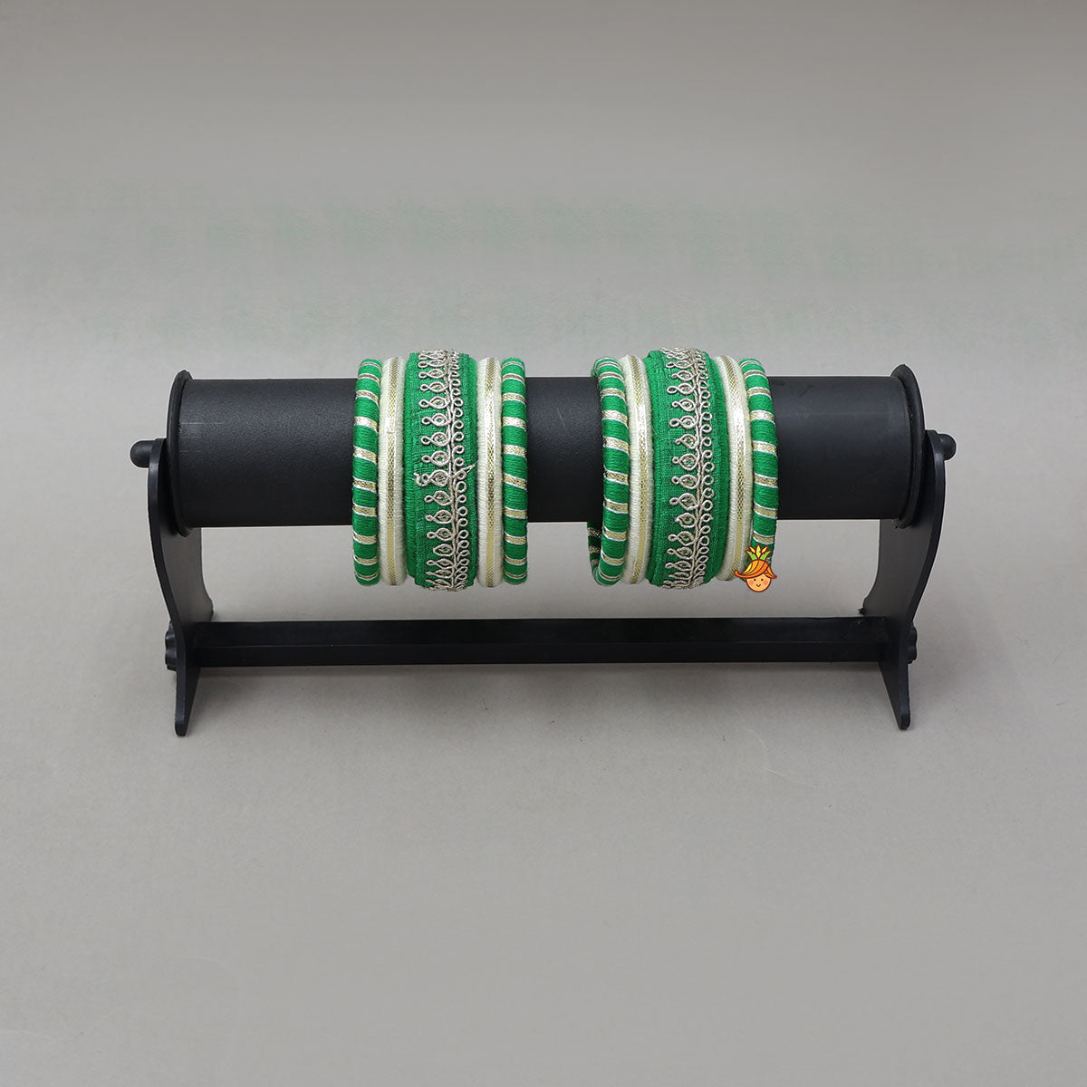 Thread-Wrapped Lace Work Bangles