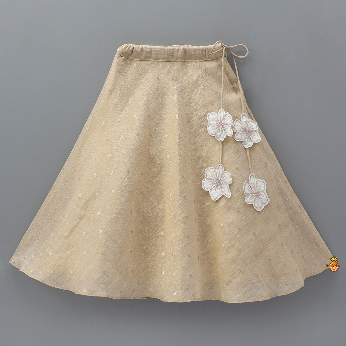 Pre Order: Shawl Collar Crop Top With Contrasting Lehenga