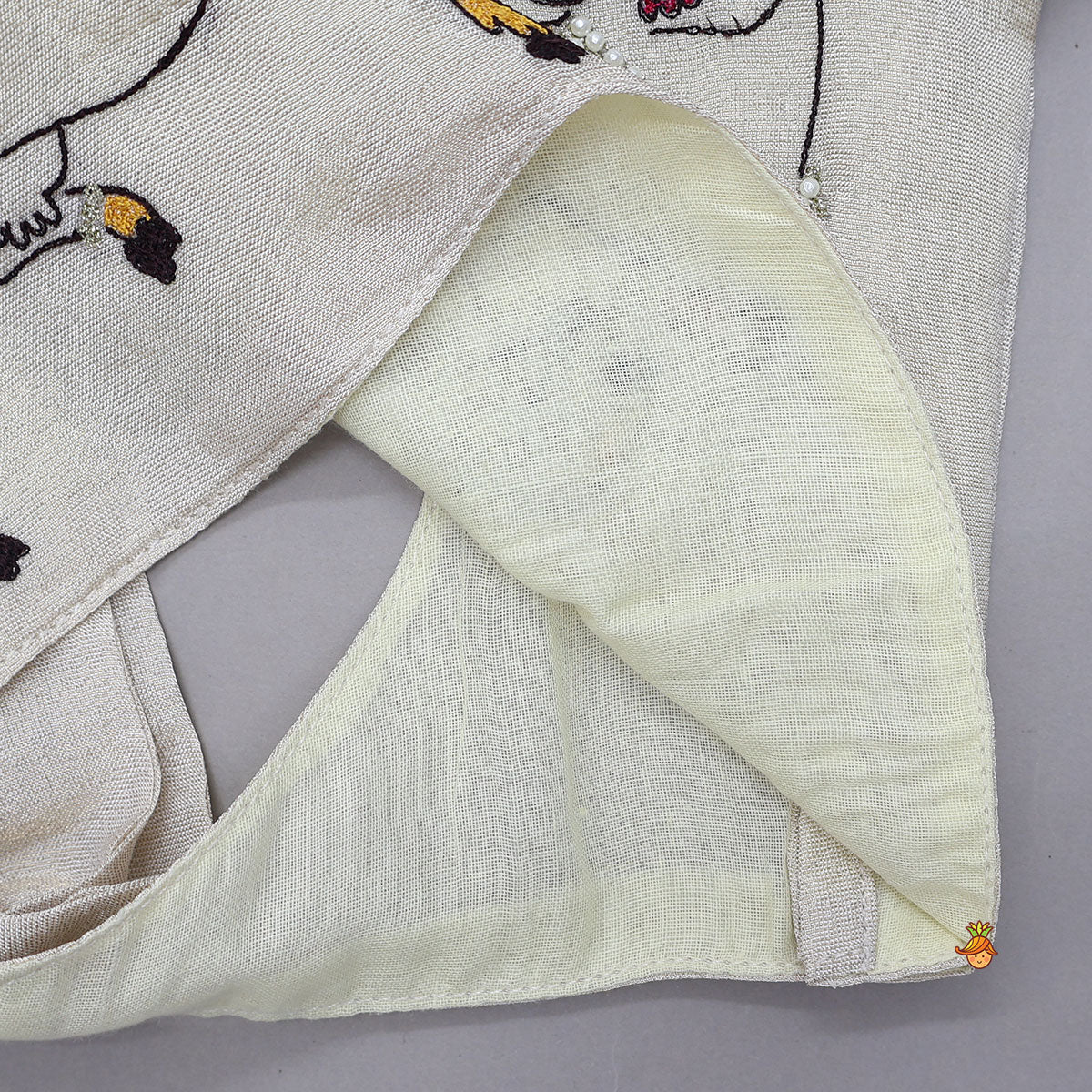 Pre Order: Cow and Floral Motif Embroidered Top With Palazzo