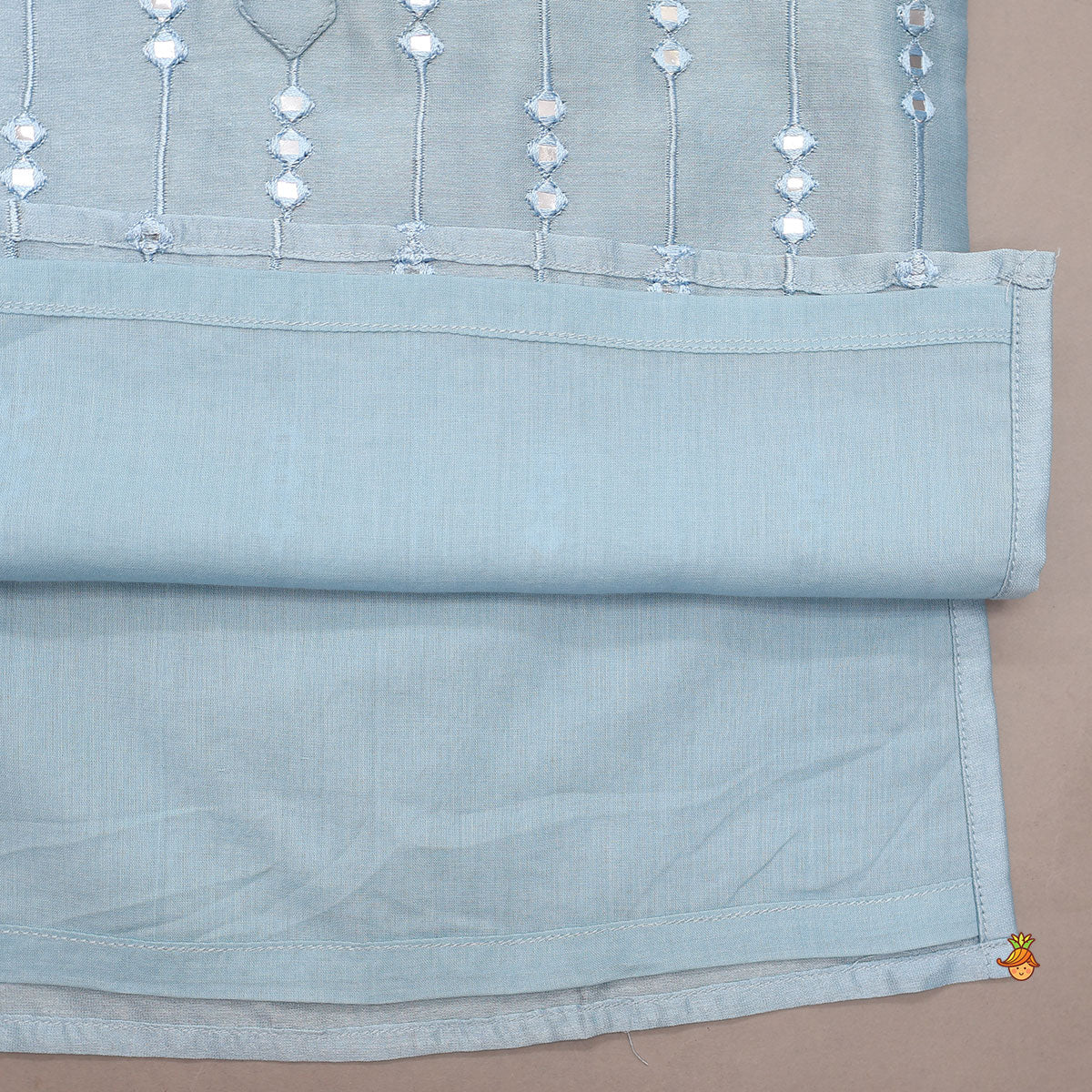 Pre Order: Faux Mirror Embroidered Kurta And Pyjama