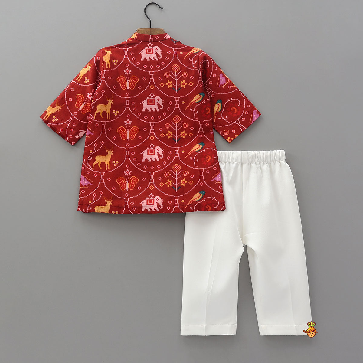 Folk Art Inspired Printed Kurta And Pyjama