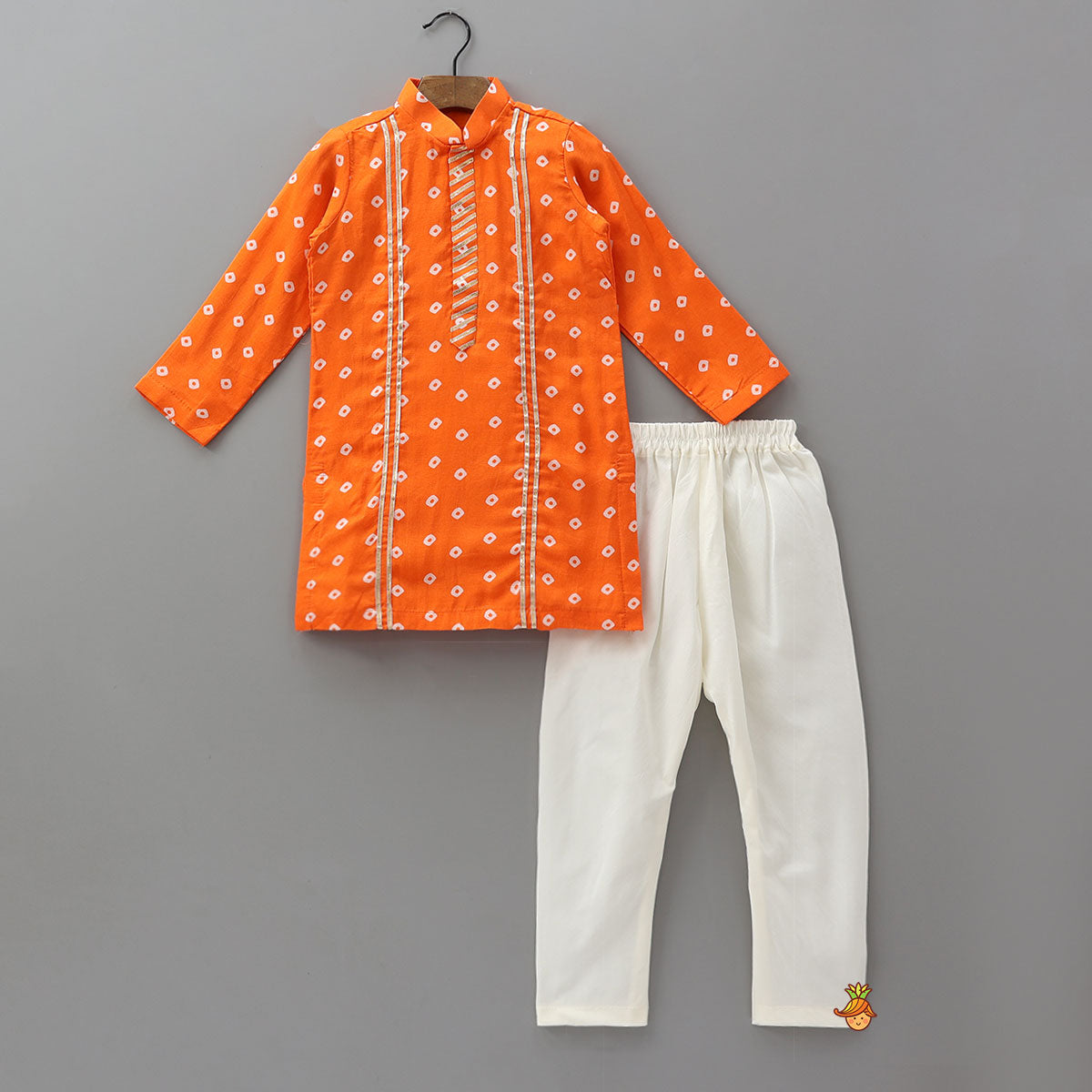 Pre Order: Bright Bandhani Printed Kurta And Churidar
