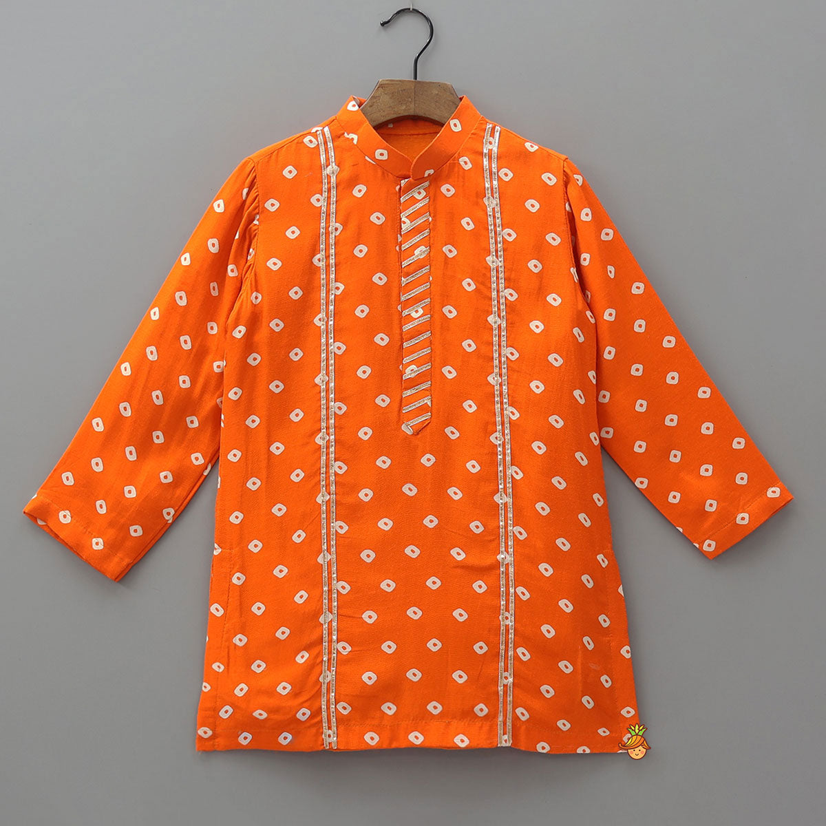 Pre Order: Bright Bandhani Printed Kurta And Churidar