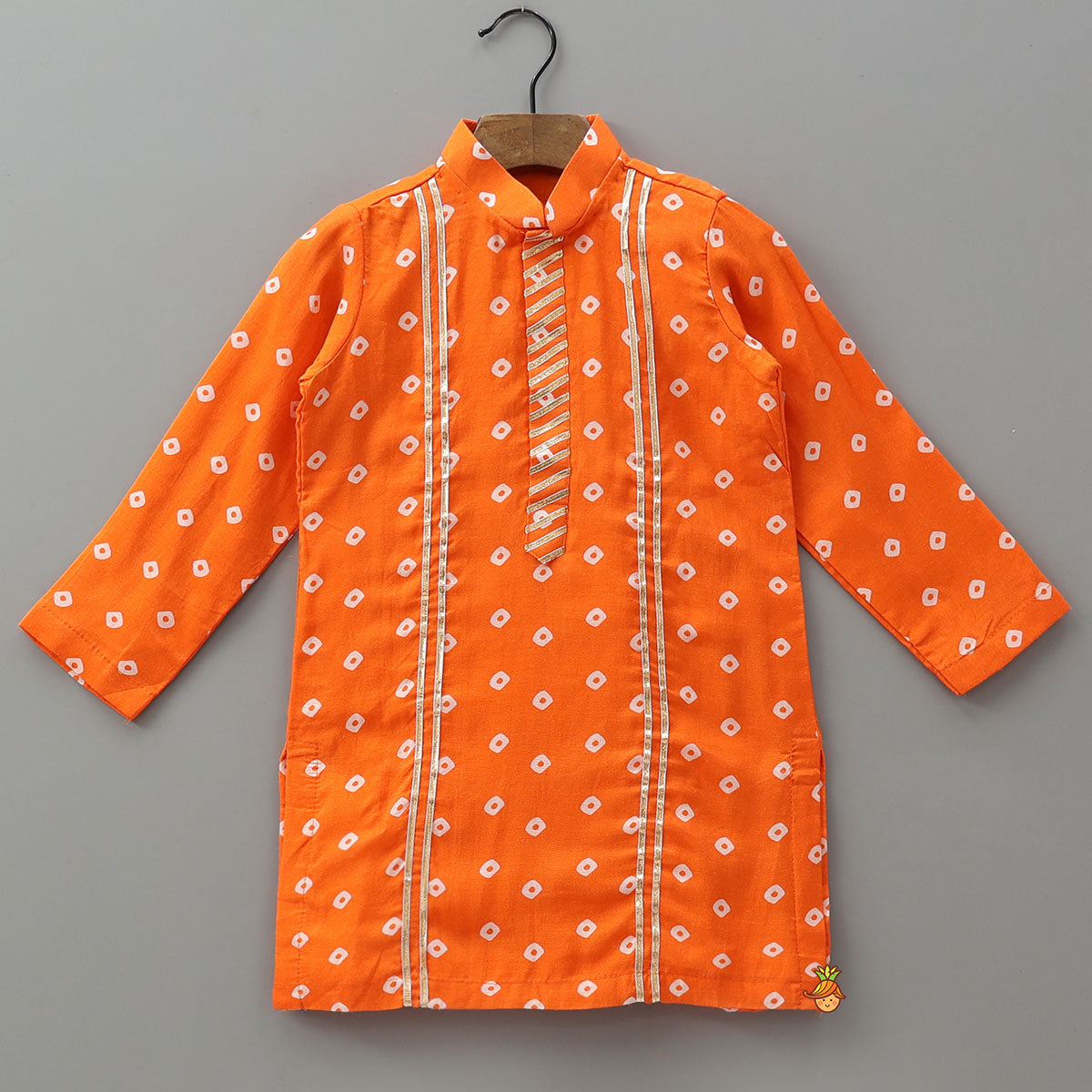 Pre Order: Bright Bandhani Printed Kurta And Churidar