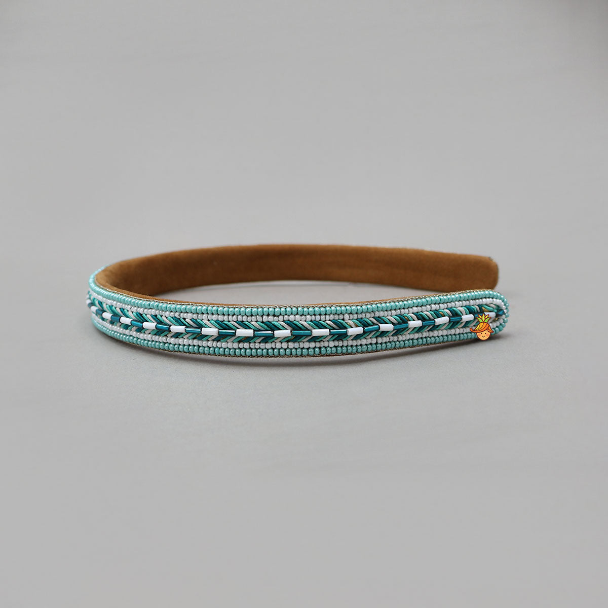Hand-Embroidered Beaded Hair Band
