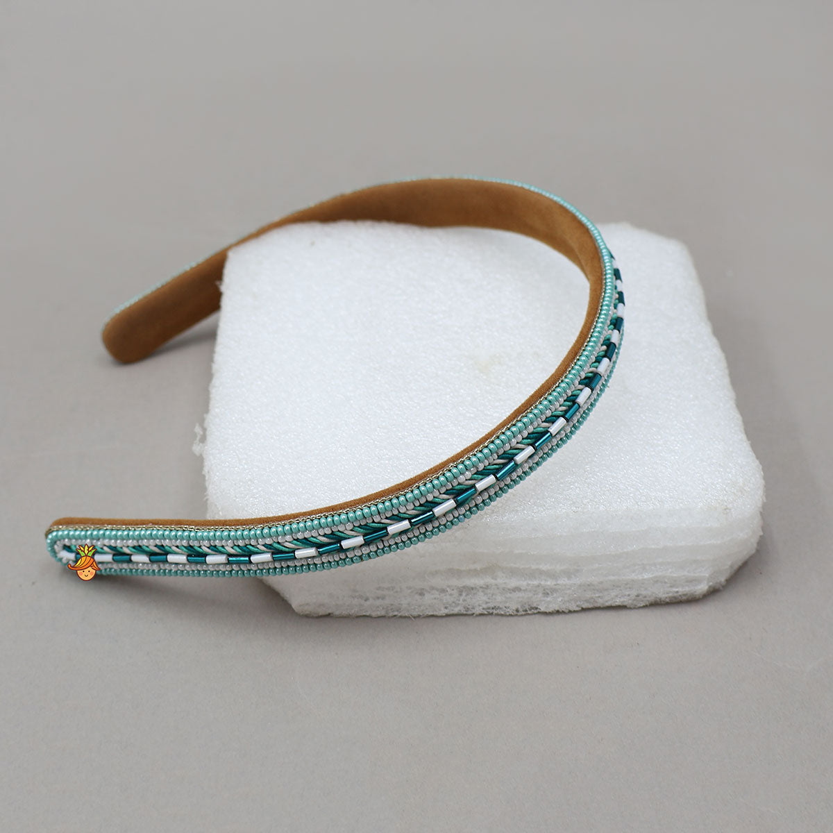 Hand-Embroidered Beaded Hair Band