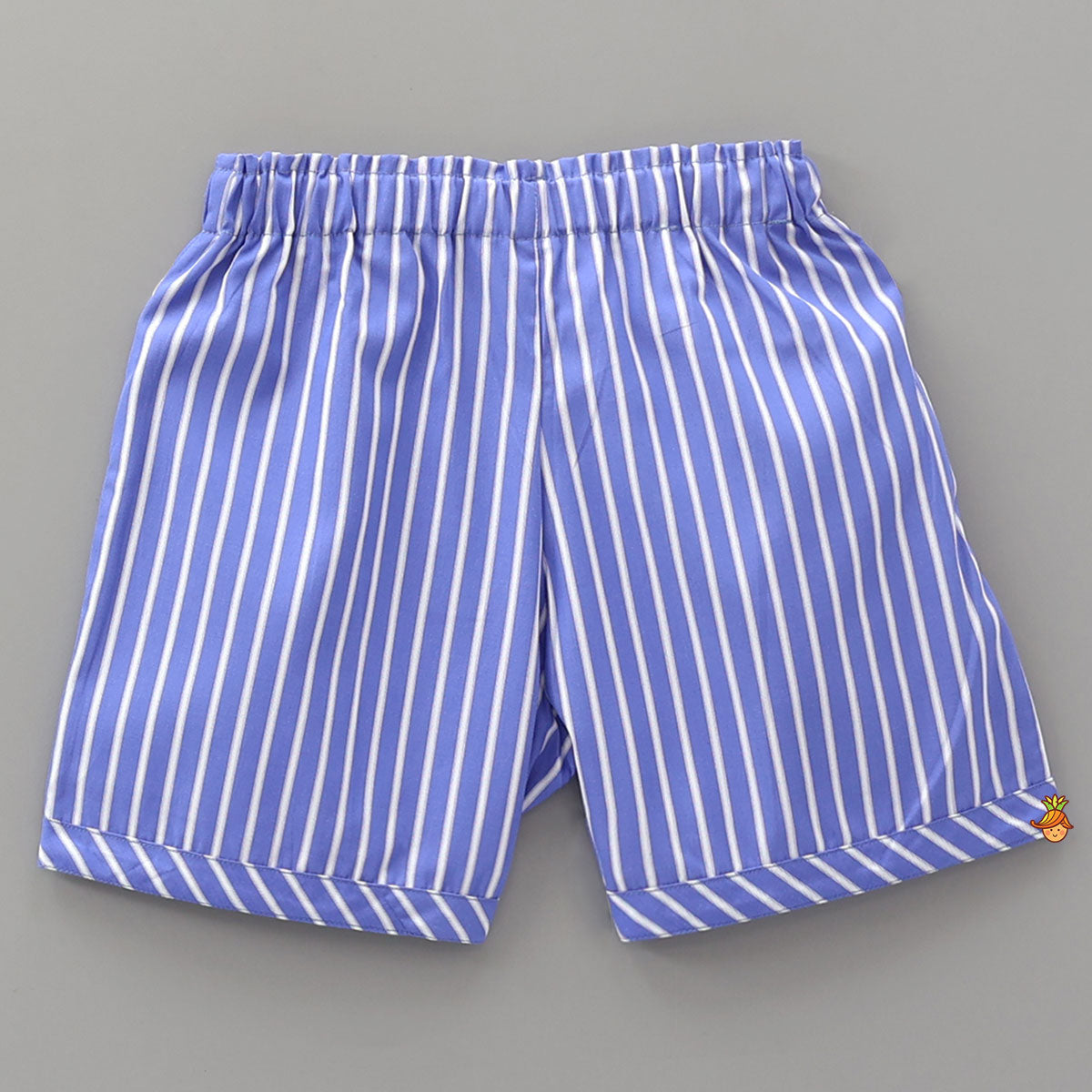 Pre Order: Classic Striped Top And Shorts Sleepwear Set
