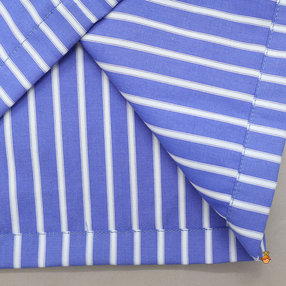 Pre Order: Classic Striped Top And Shorts Sleepwear Set