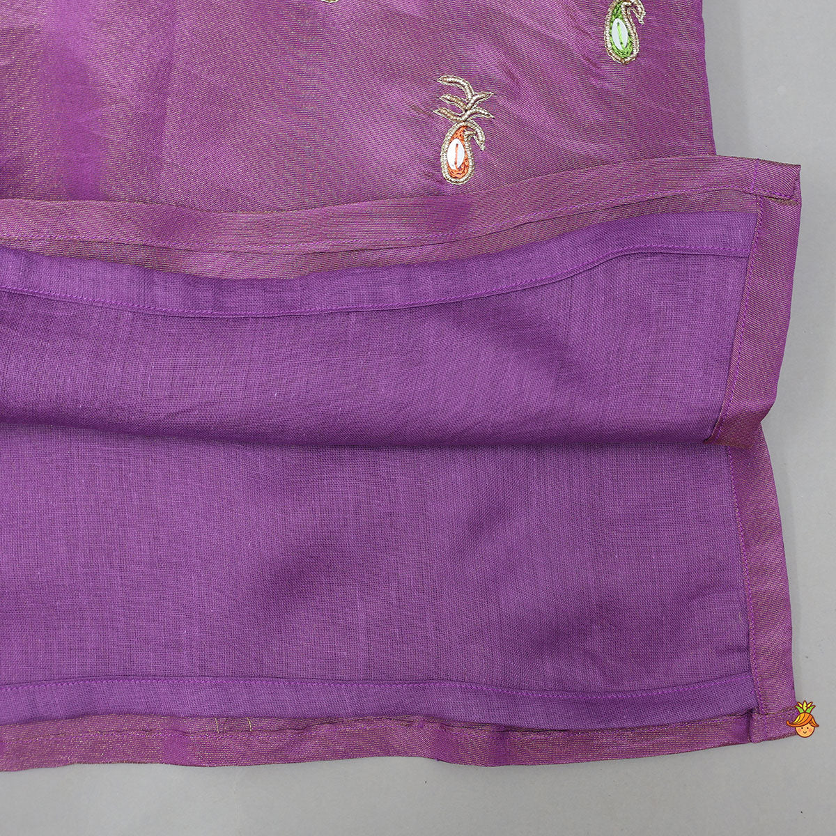 Pre Order: Pineapple Hand Embroidered Kurta With Pyjama