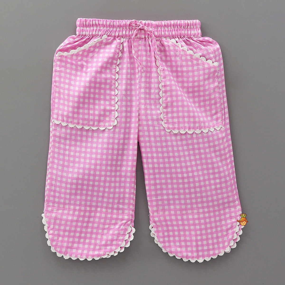 Pre Order: Check Printed Cotton Sleepwear Set