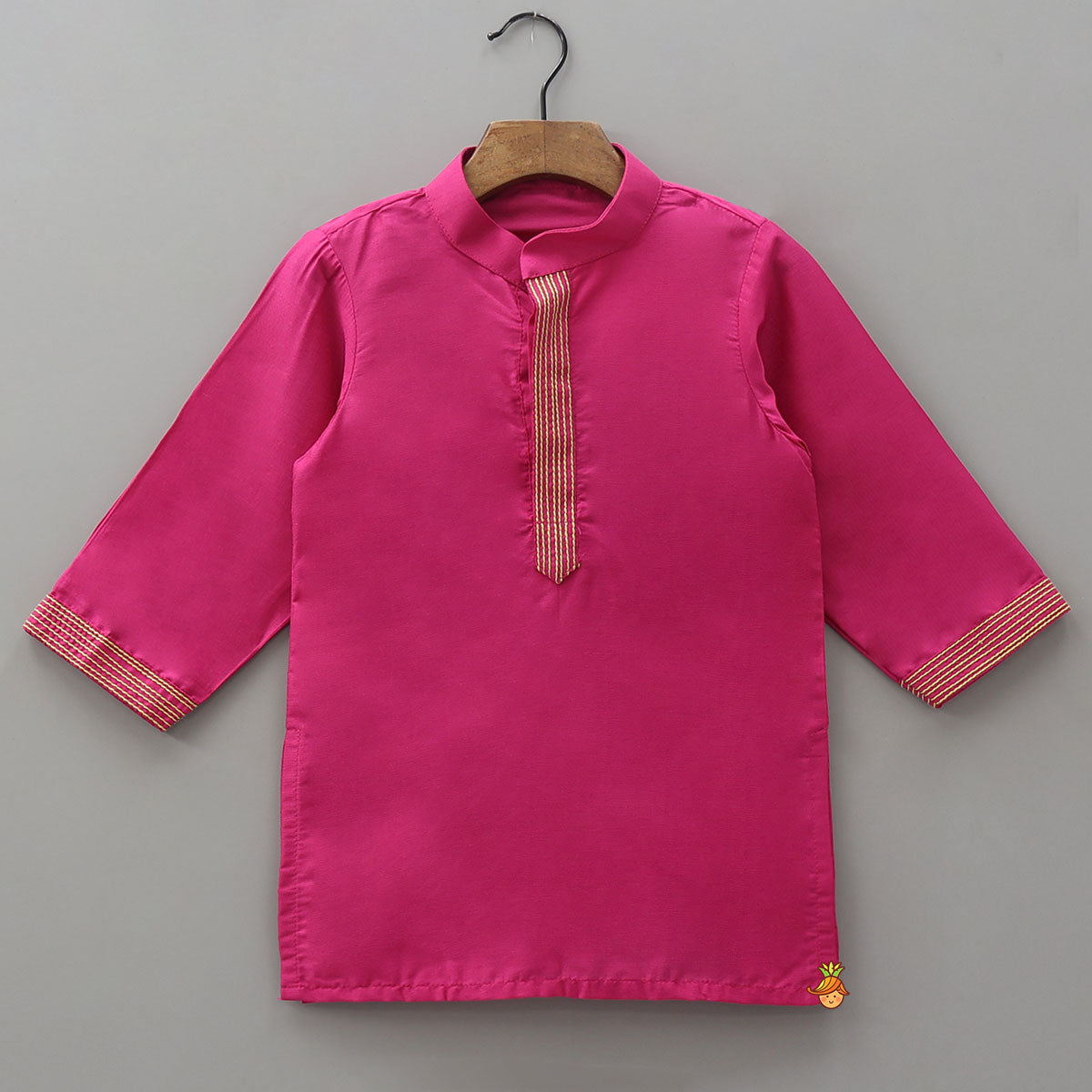 Pre Order: Thread Detailed Kurta with Brocade Jacket and Pyjama