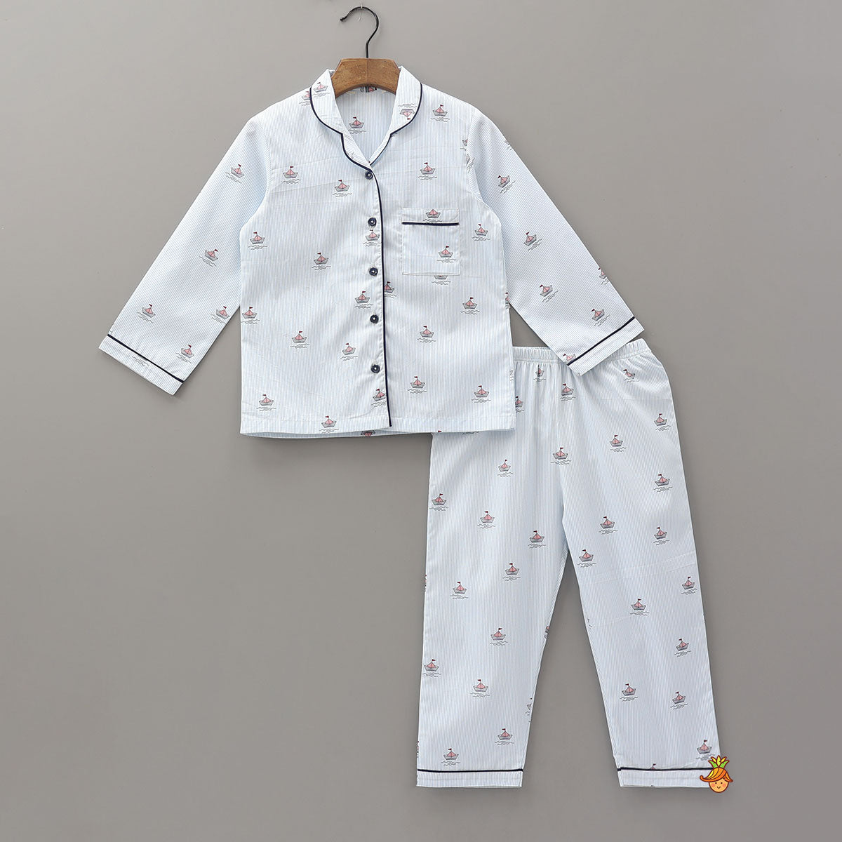 Pre Order: Striped Boat Print Sleepwear