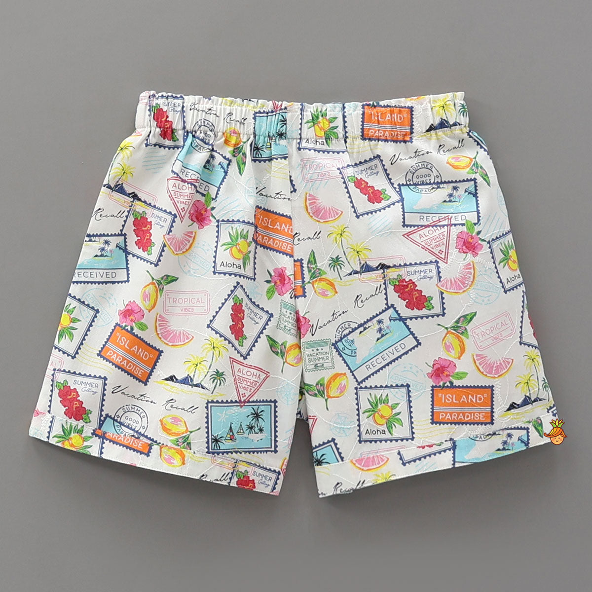 Pre Order: Summer Vacation Print Shirt And Shorts