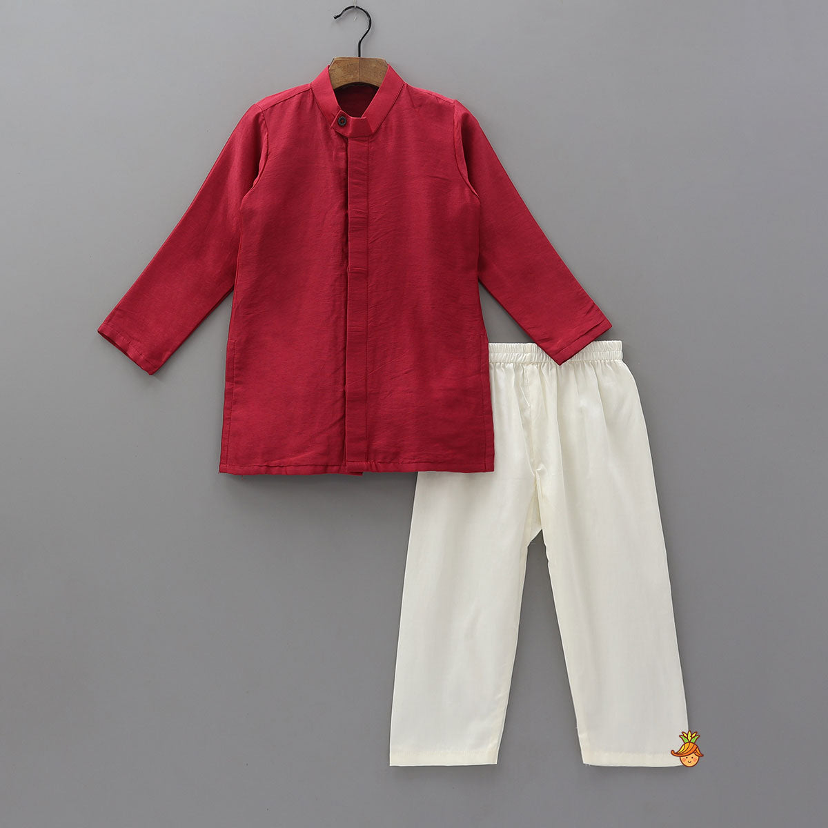 Pre Order: Front Open Ethnic Kurta With Printed Jacket And Pyjama