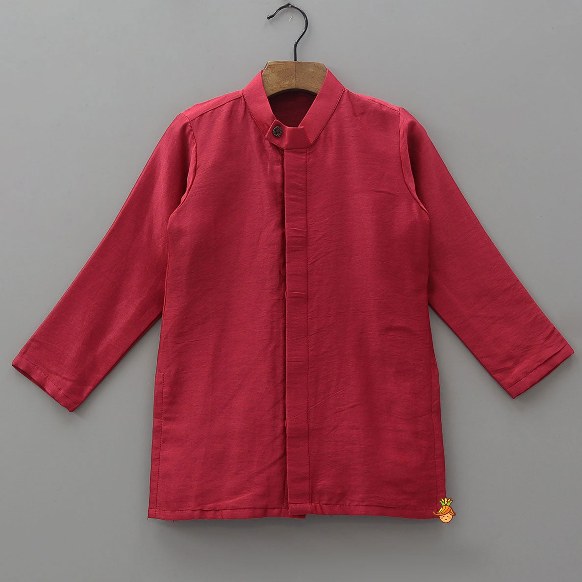 Pre Order: Front Open Ethnic Kurta With Printed Jacket And Pyjama