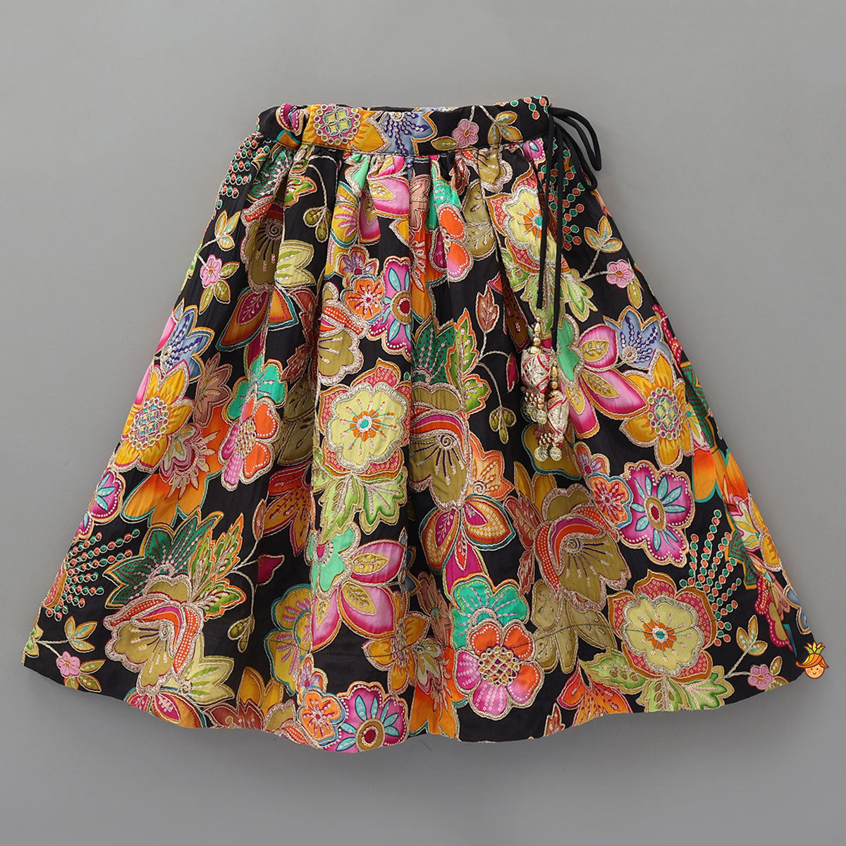 Halter Neck Top With Printed Lehenga