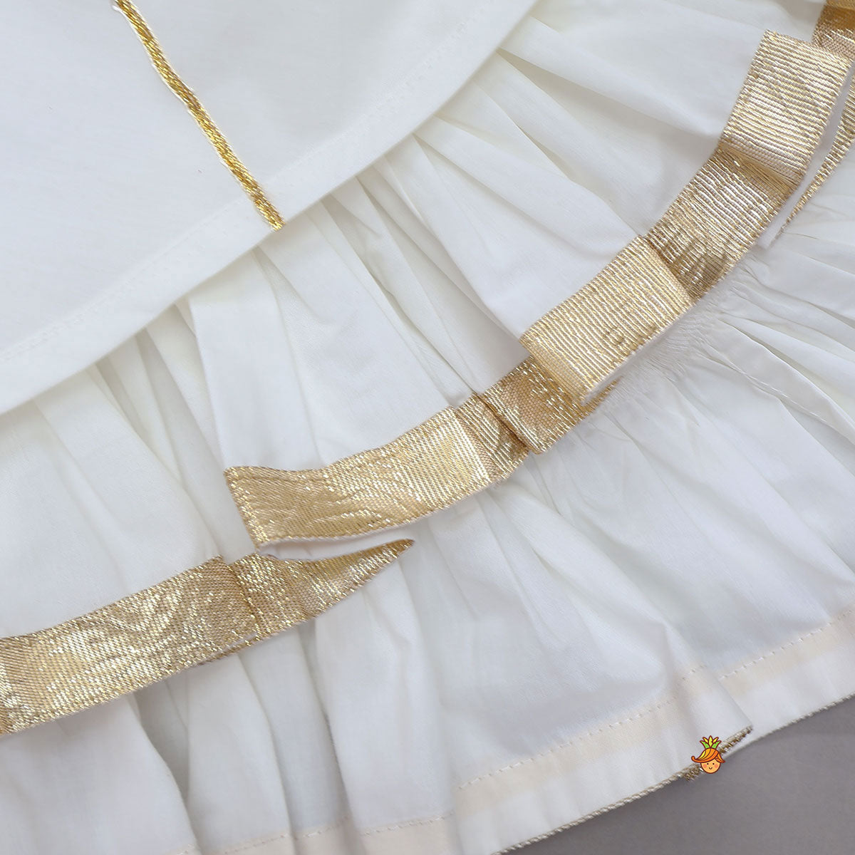 Pre Order: Layered Tie Up Top And Printed Pant With Matching Dupatta
