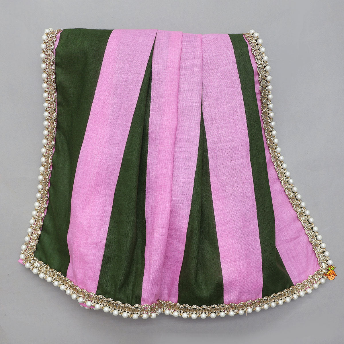 Pre Order: Front Open Crop Top And Sharara With Detachable Dupatta And Hair Band