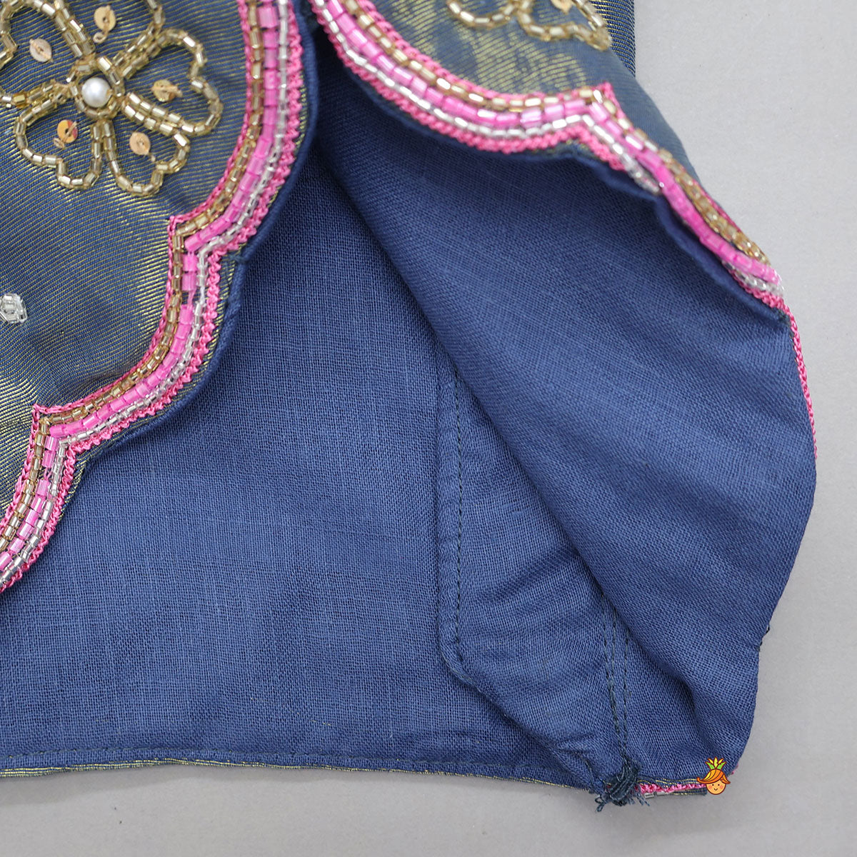 Pre Order: Floral Embroidered Jacket Style Top With Flared Palazzo
