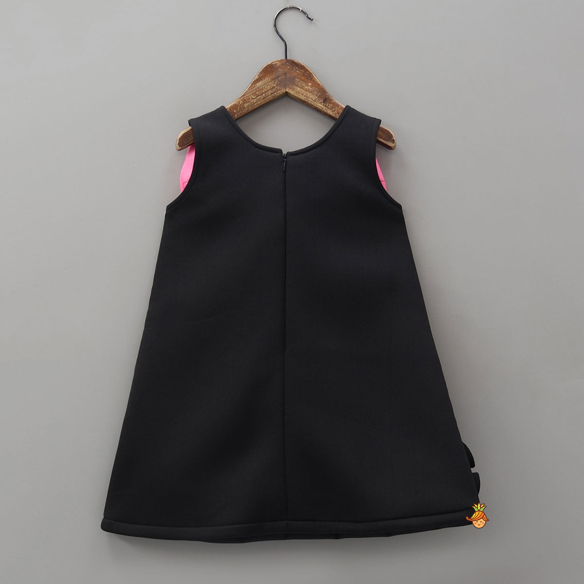 Ruffle Hem Dress With Bow Adornment