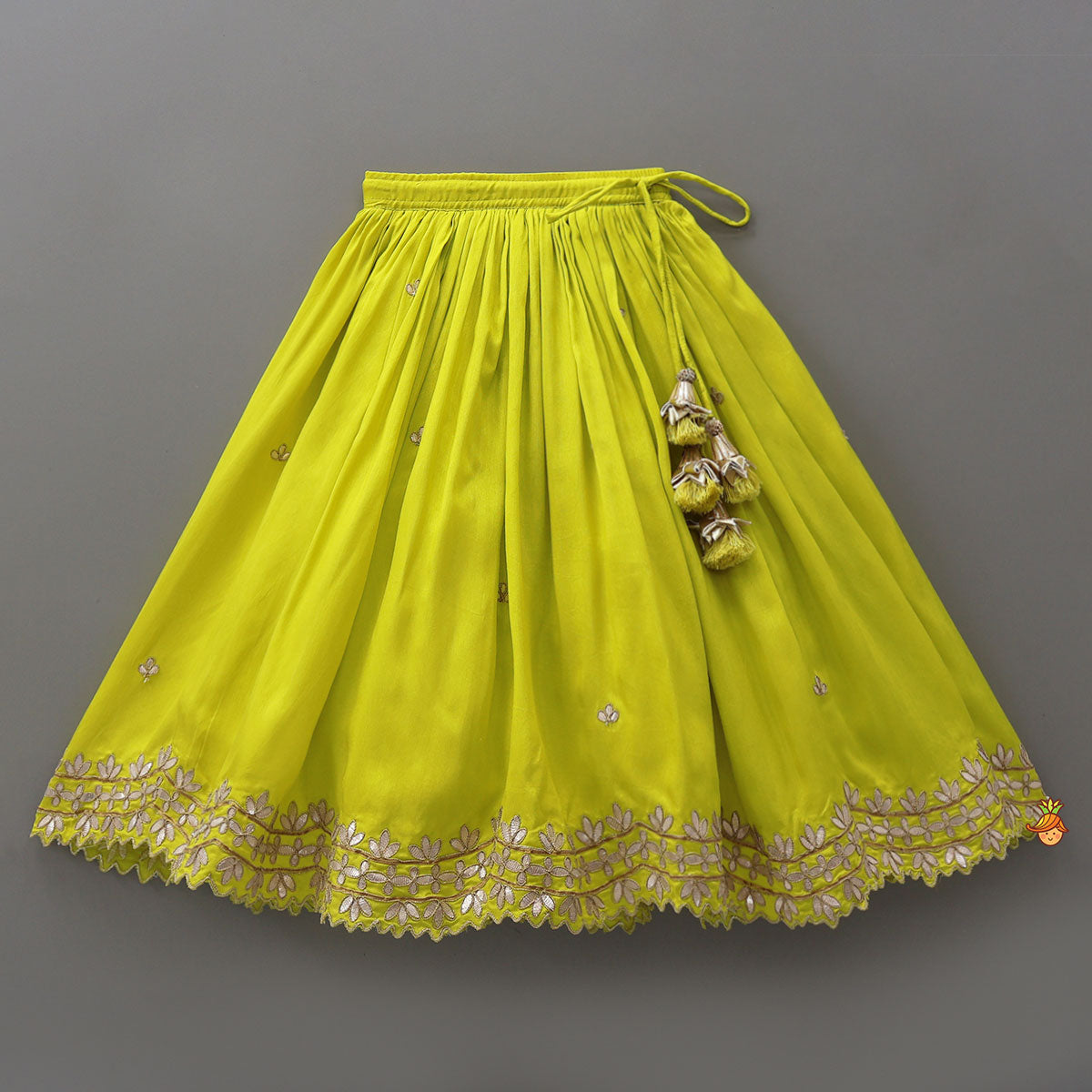 Pre Order: Gota Work Crop Top And Lehenga