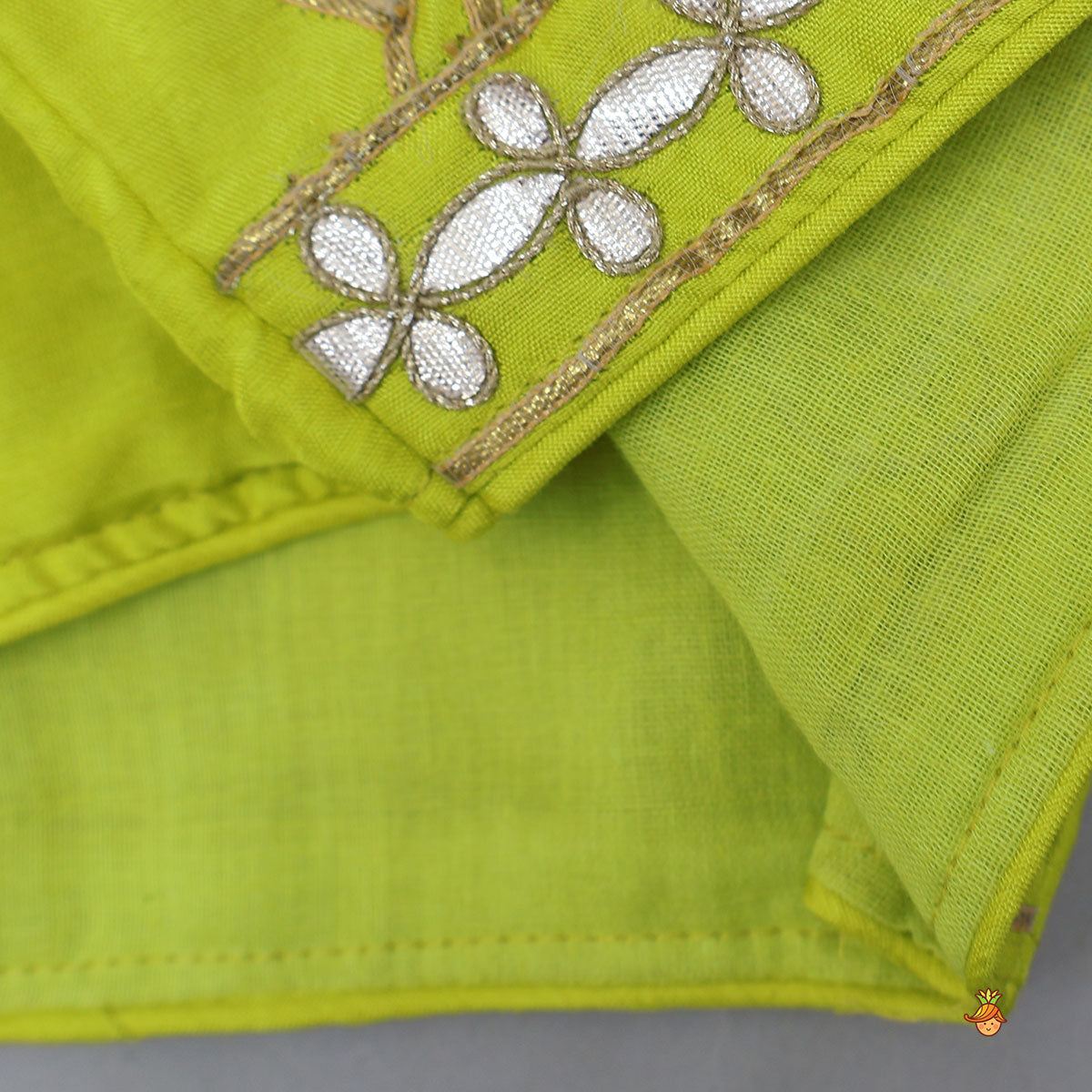 Pre Order: Gota Work Crop Top And Lehenga