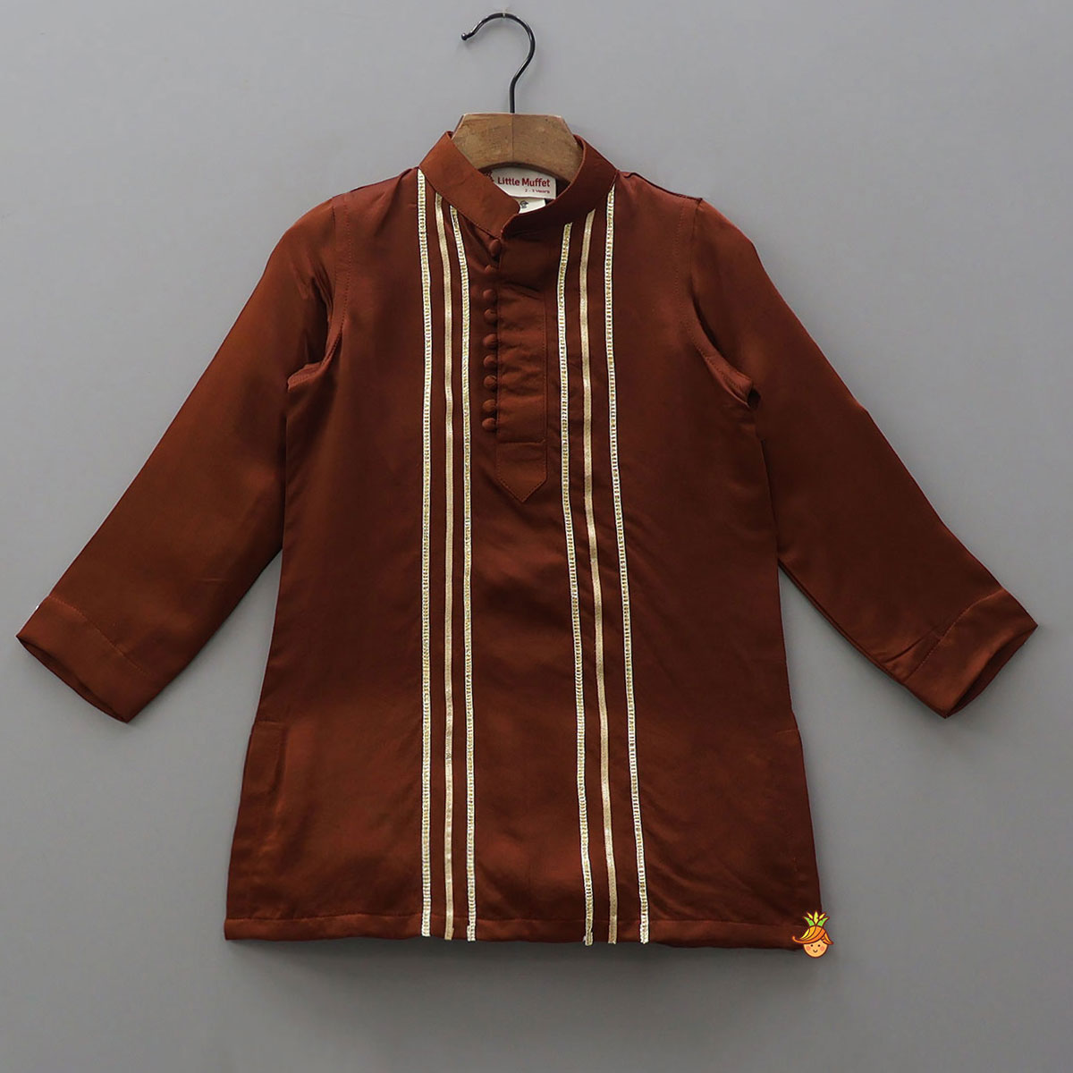 Pre Order: Potli Buttons Detail Kurta And Pyjama