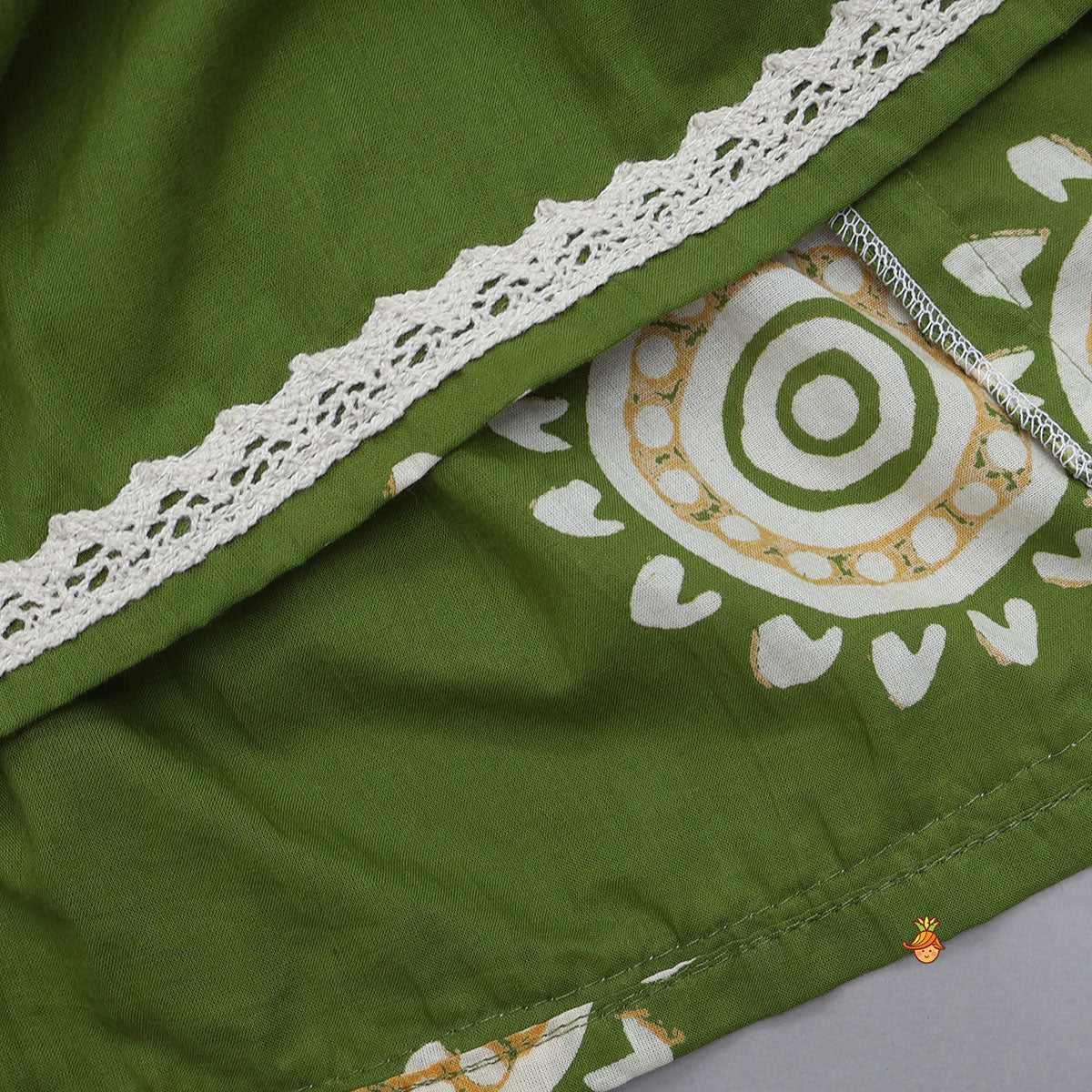 Pre Order: Stylish Hem Printed Crop Top With Tiered Lehenga