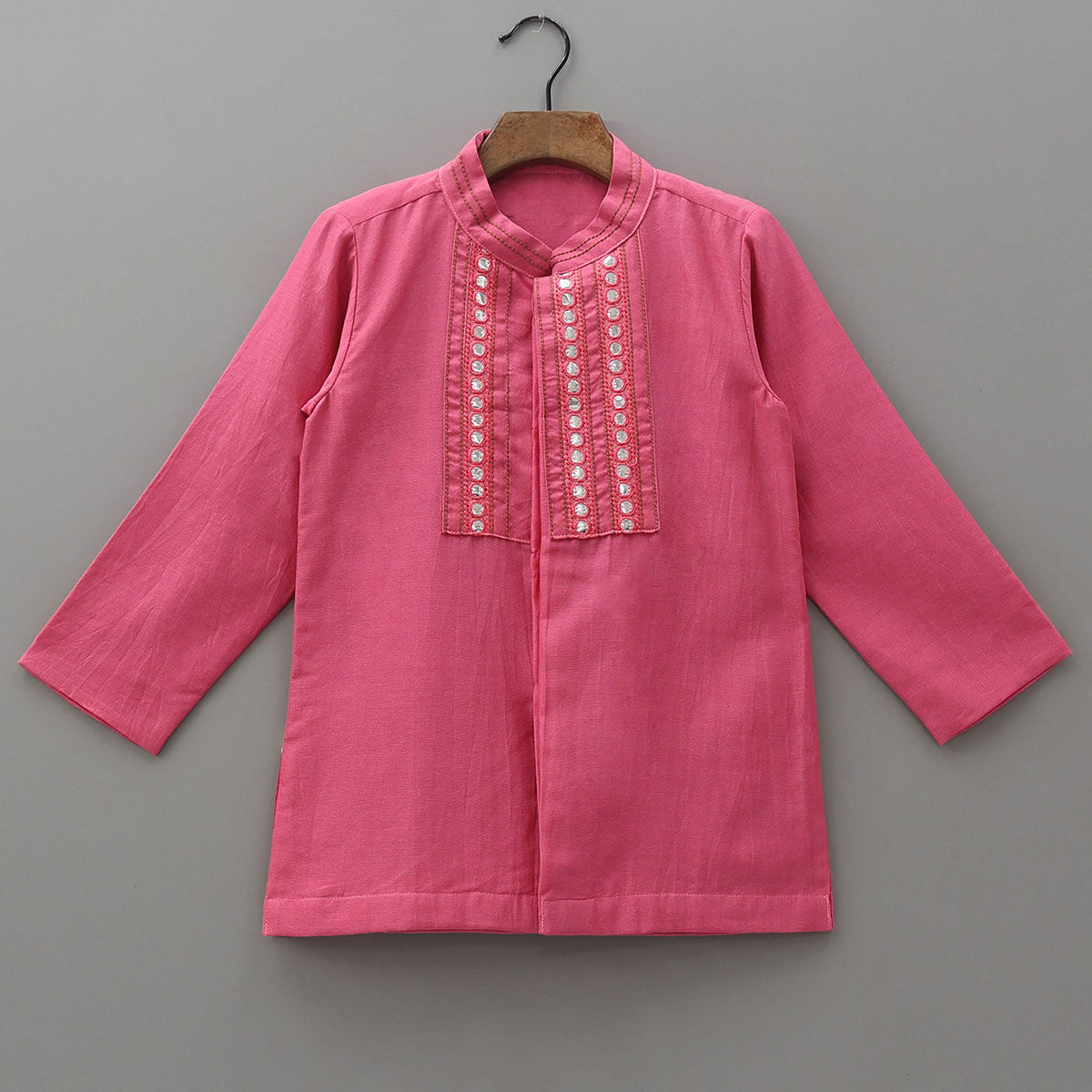 Faux Mirror Detailed Kurta And Pyjama