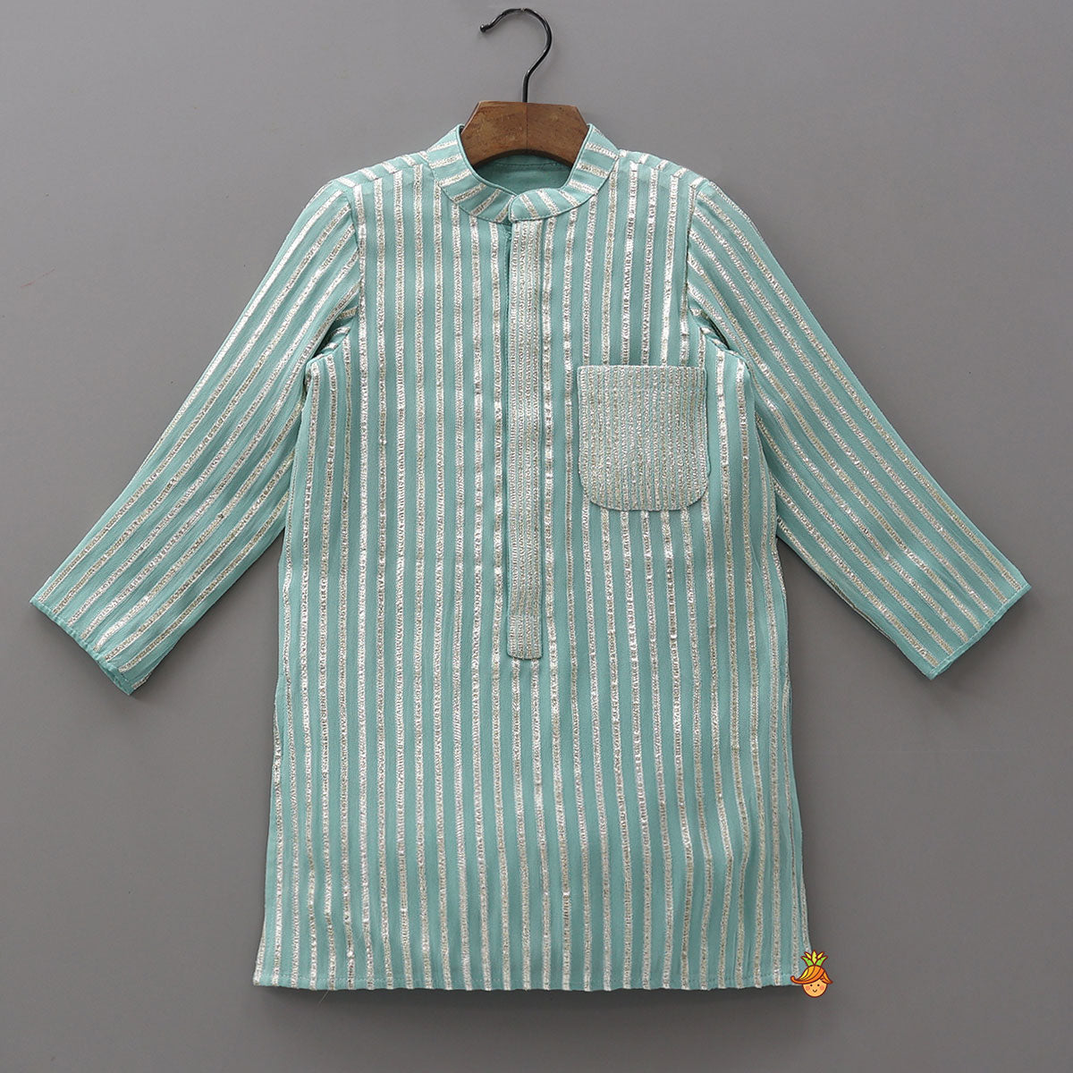 Pre Order: Festive Gota Embroidered Kurta With Pyjama