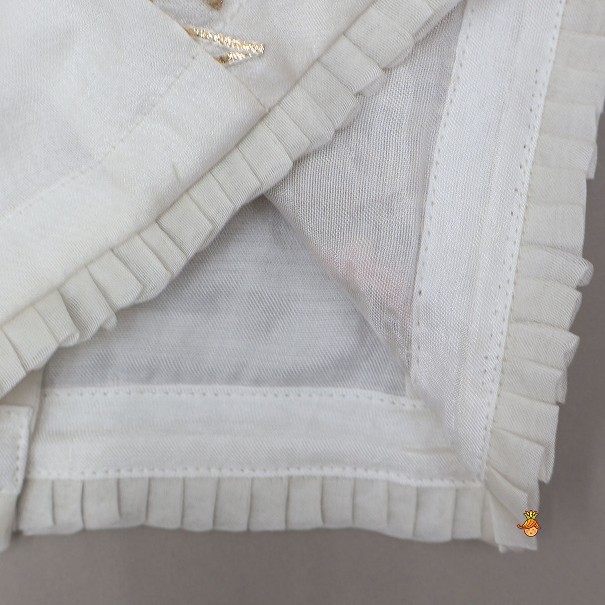 Pre Order: Pleated Detail Crop Top And Lehenga