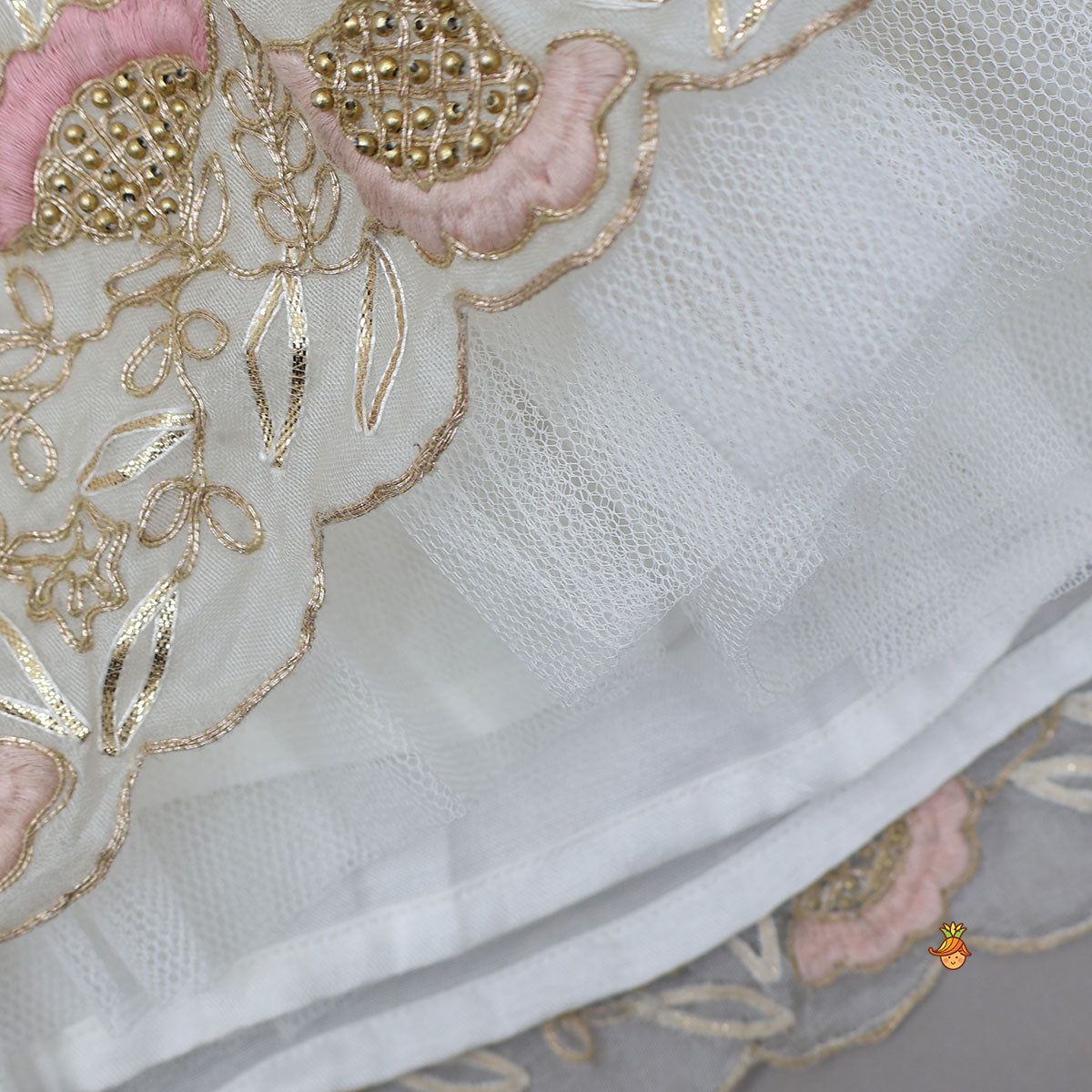 Pre Order: Pleated Detail Crop Top And Lehenga