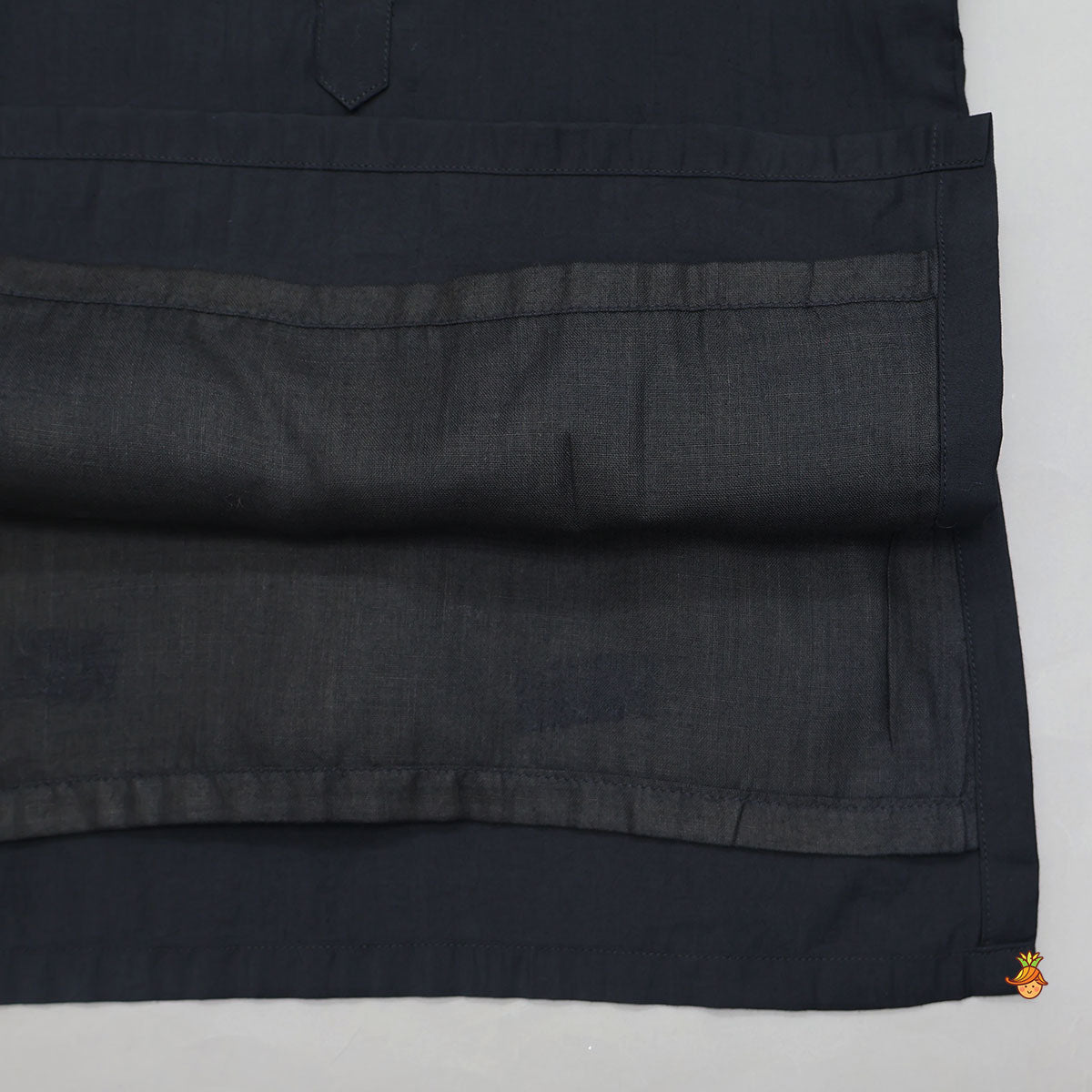 Pre Order: Kurta With Contrasting Pocket Square Jacket And Pyjama