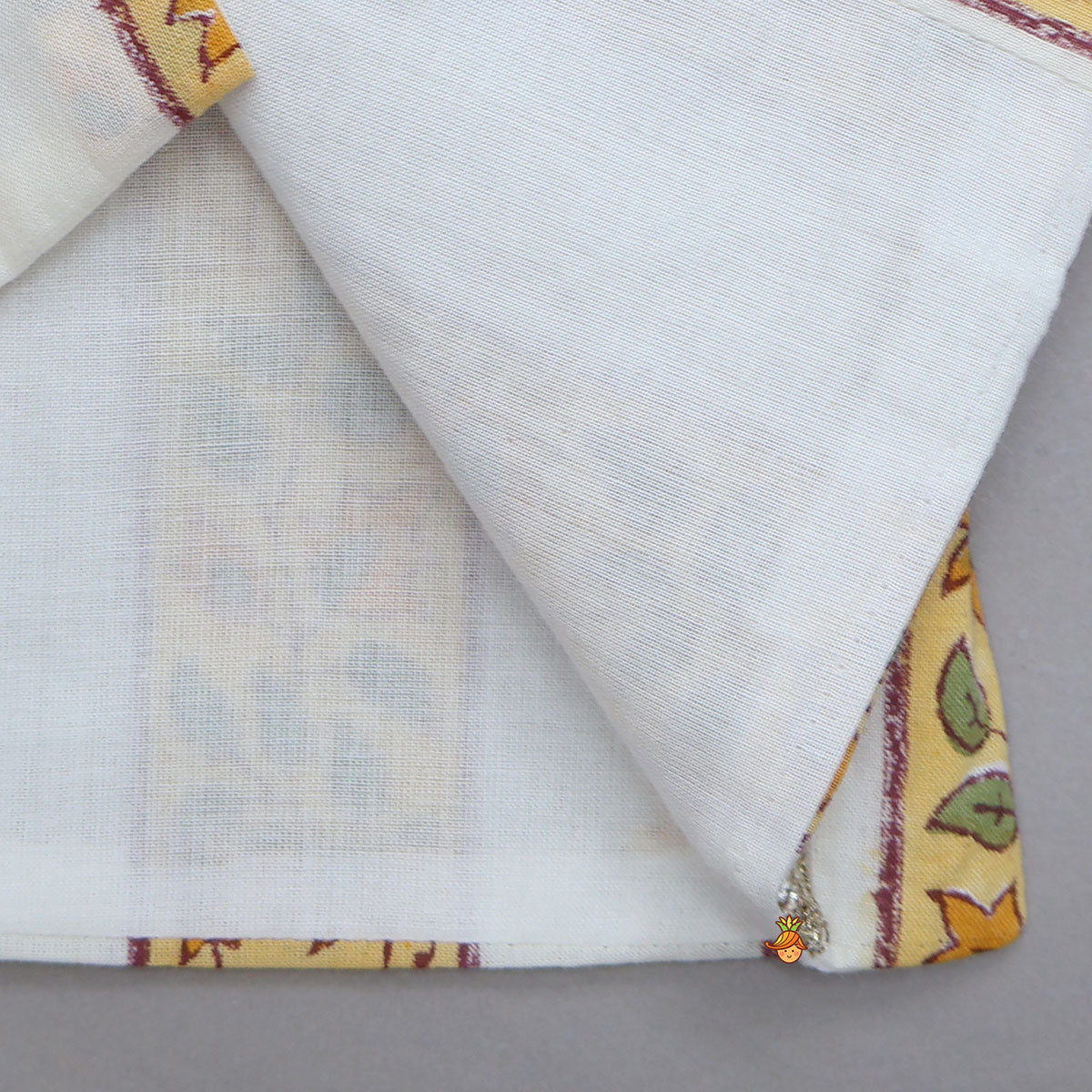 Pre Order: Hand Block Printed Kurta With Lace Detailed Jacket And Dhoti
