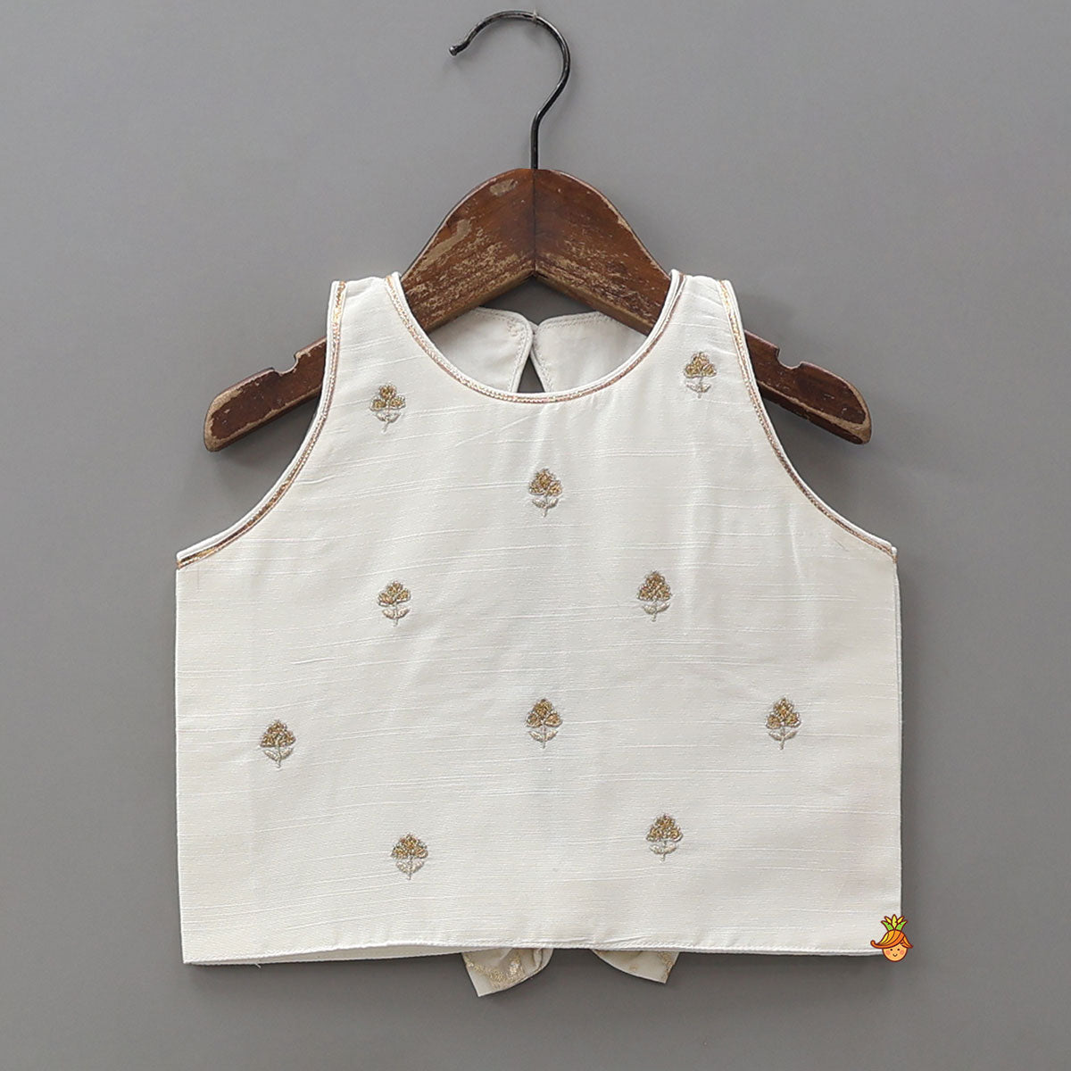 Motif Embroidered Top And Lehenga